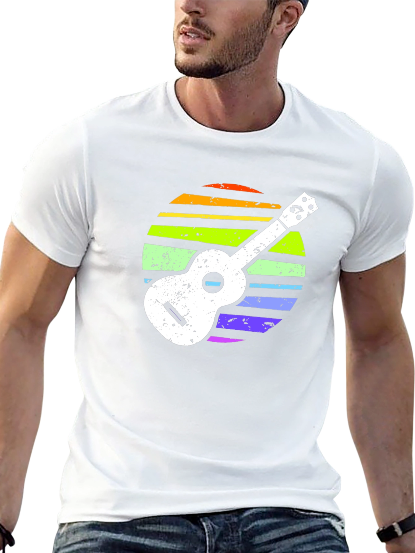 Rainbow Ukulele Graphic Tee