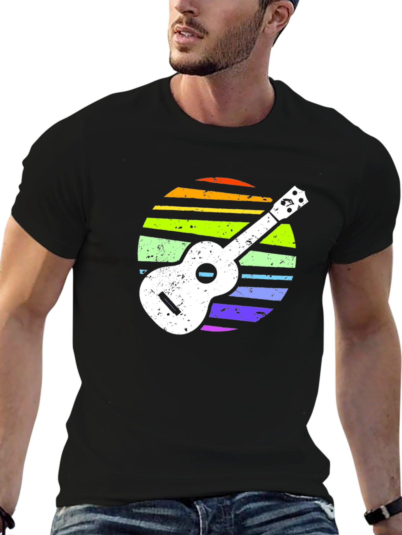 Rainbow Ukulele Graphic Tee