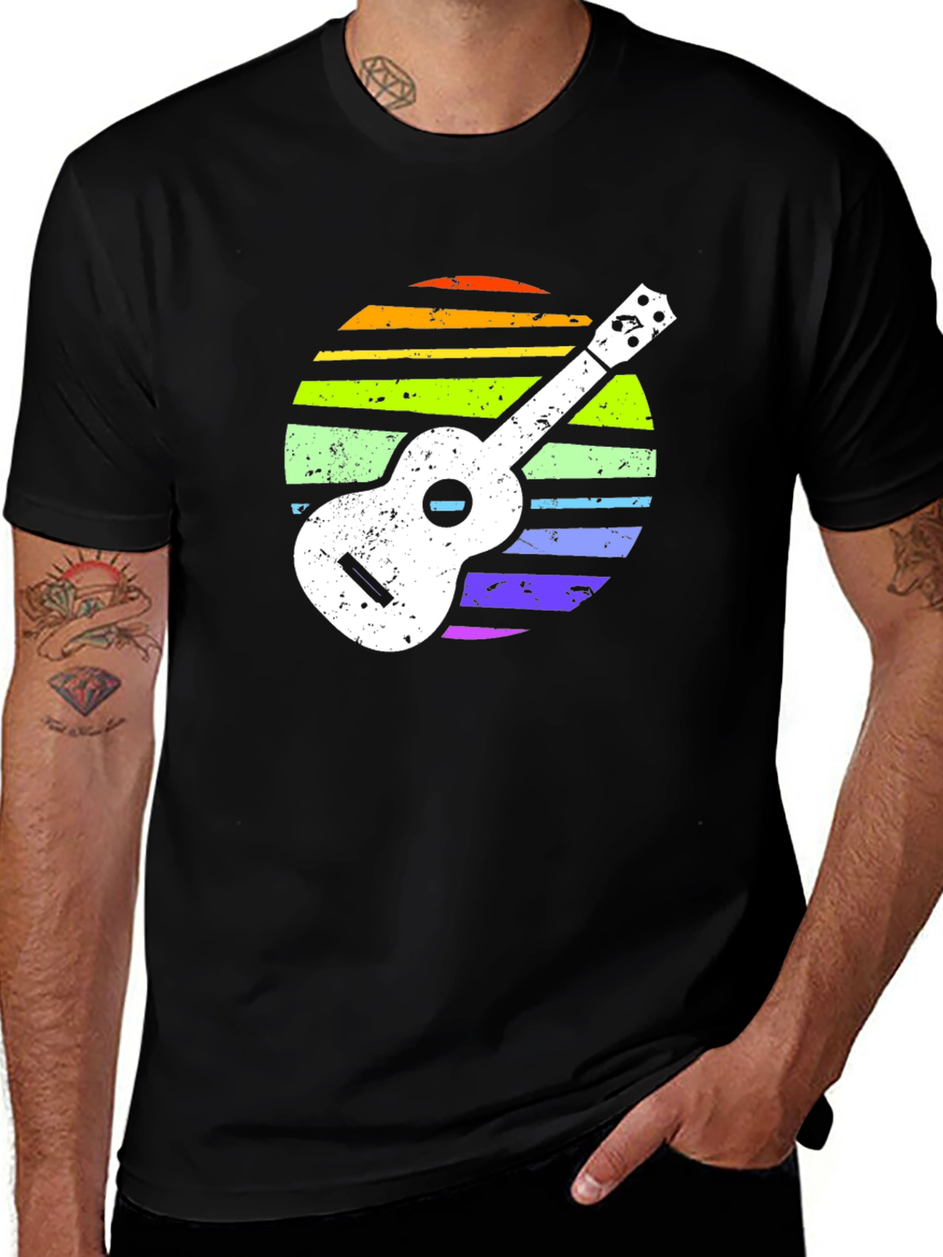 Rainbow Ukulele Graphic Tee