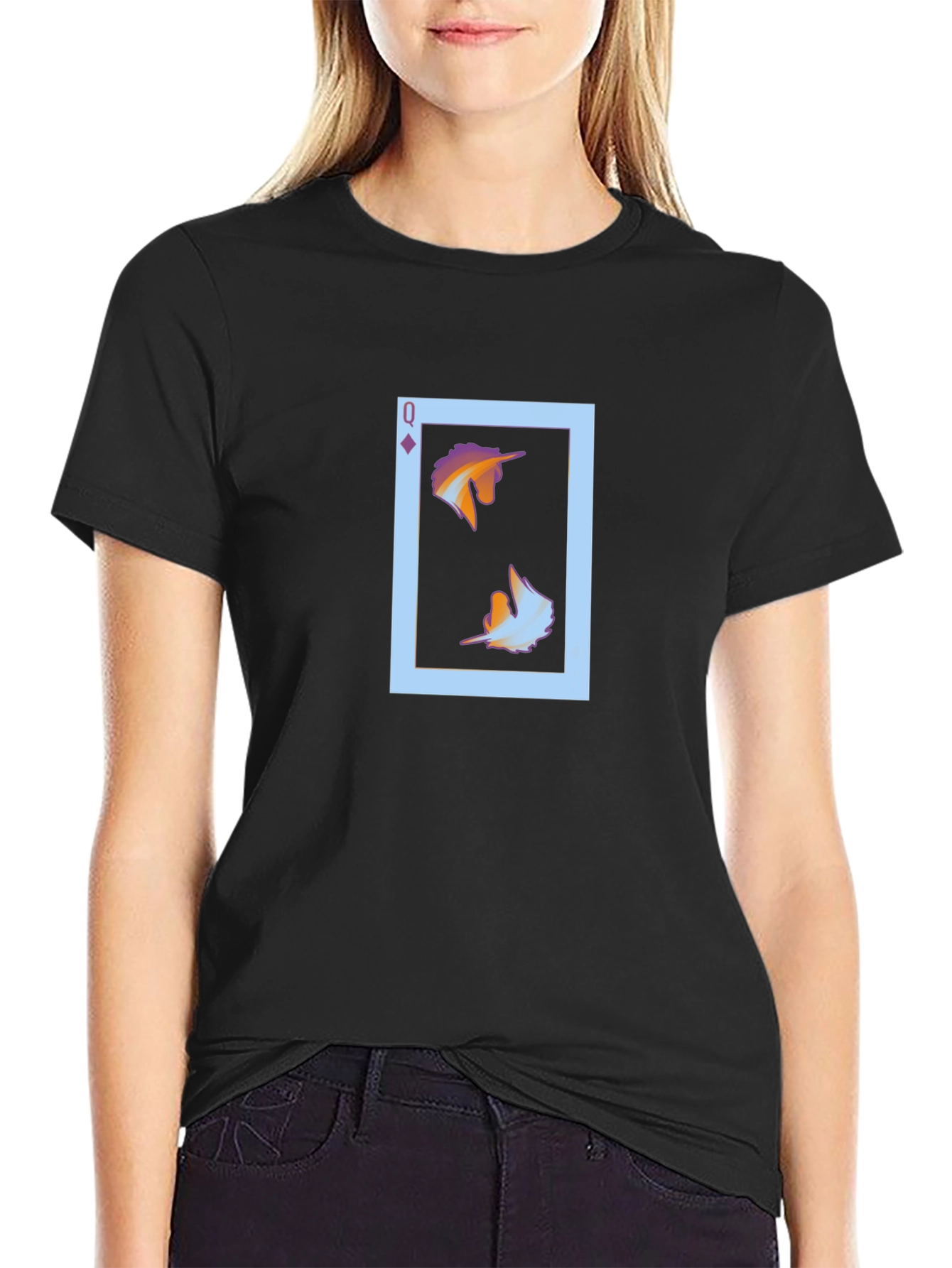 Queen Card Unicorn Graphic Tee