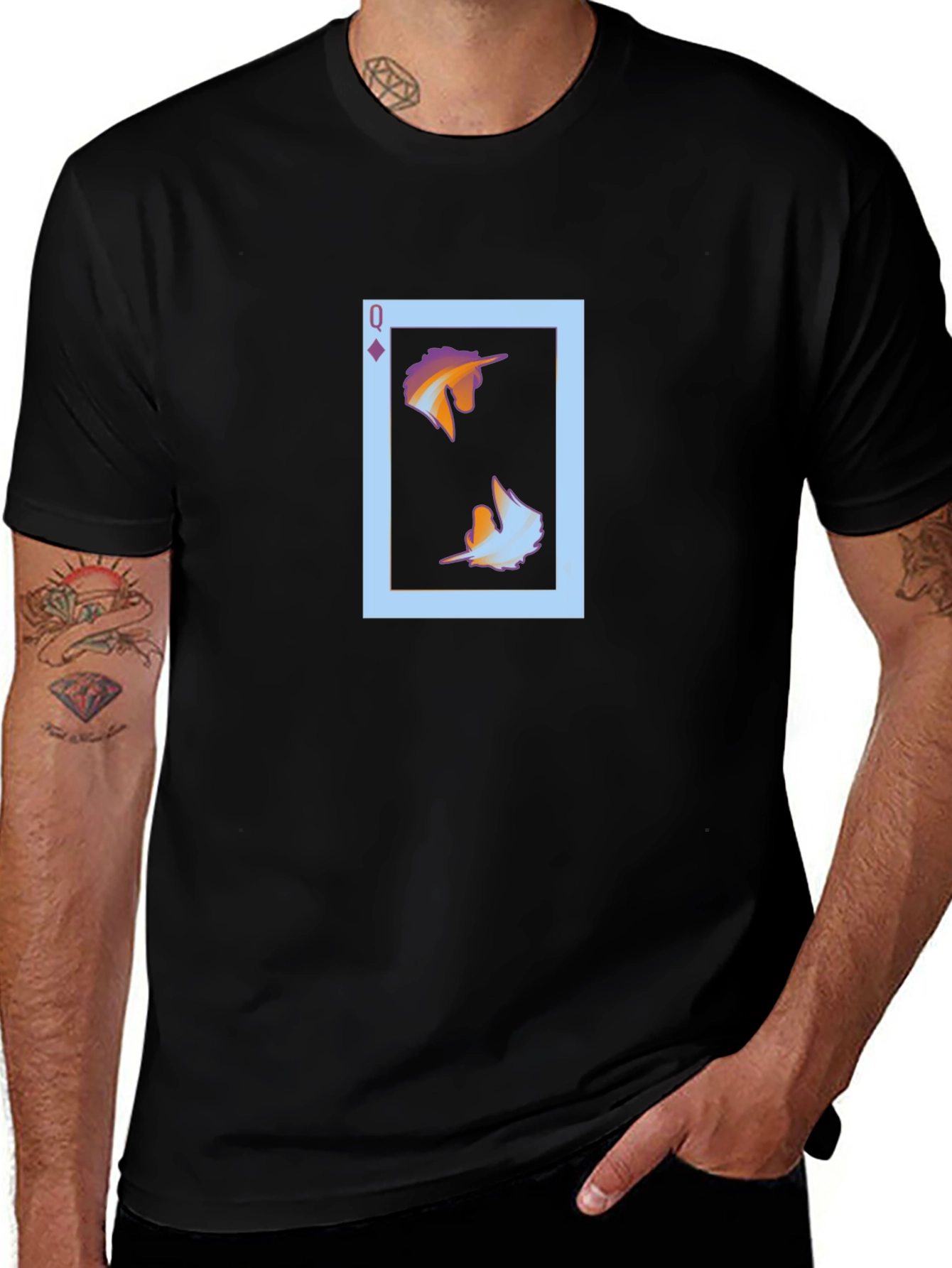 Queen Card Unicorn Graphic Tee