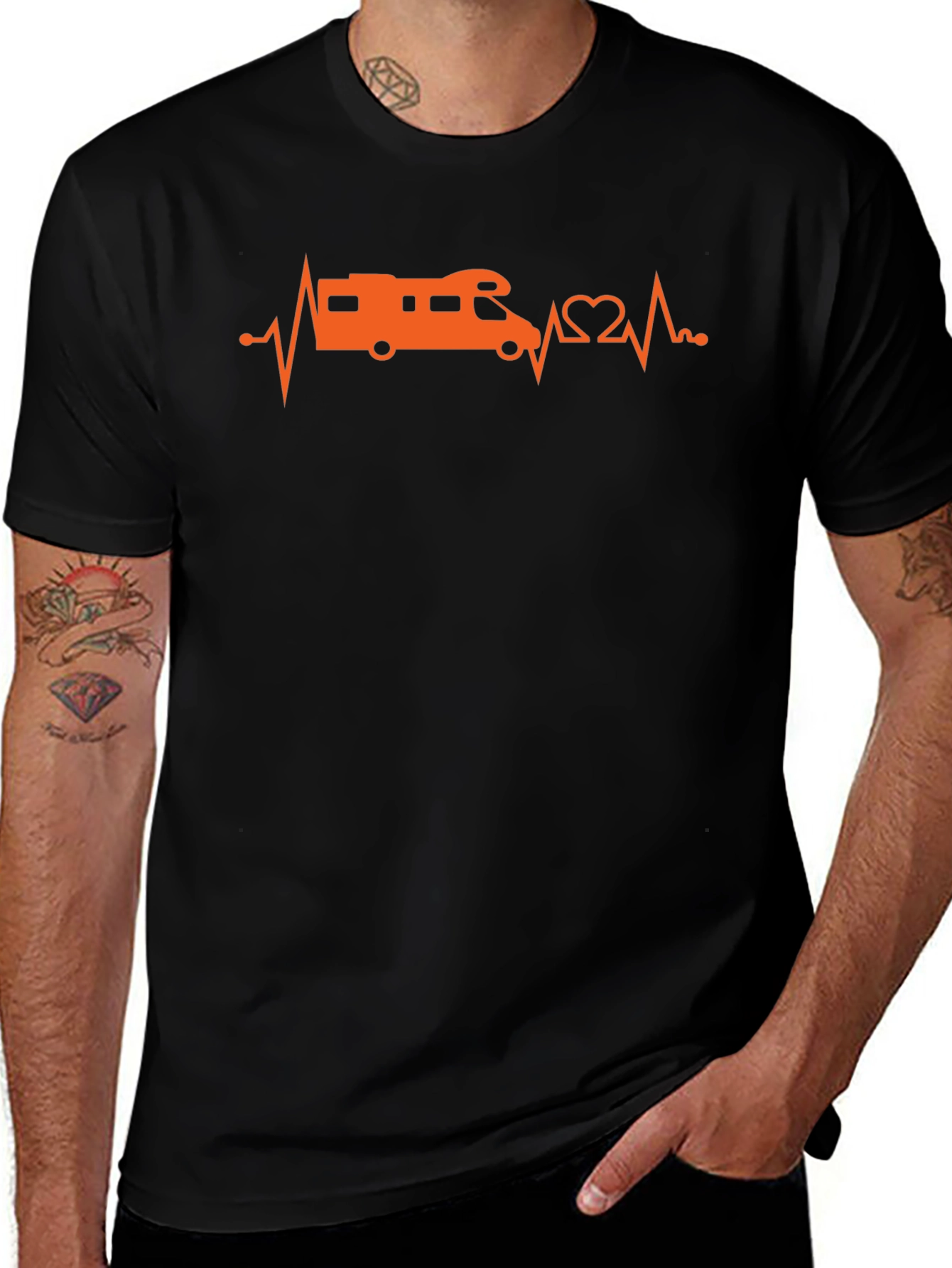 RV Heartbeat T-Shirt - Camping Lover Tee