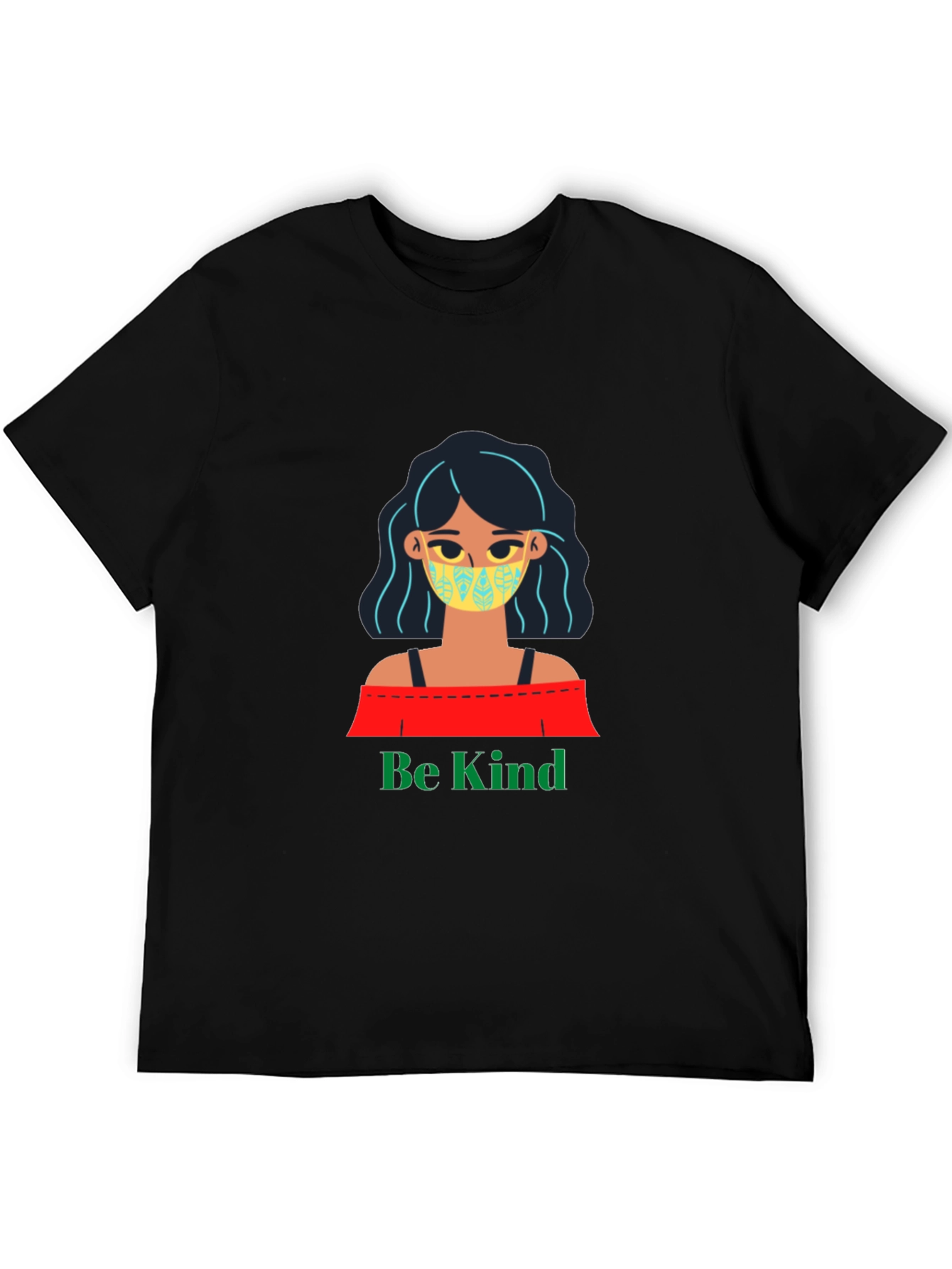Be Kind Graphic Tee - Black Cotton T-Shirt