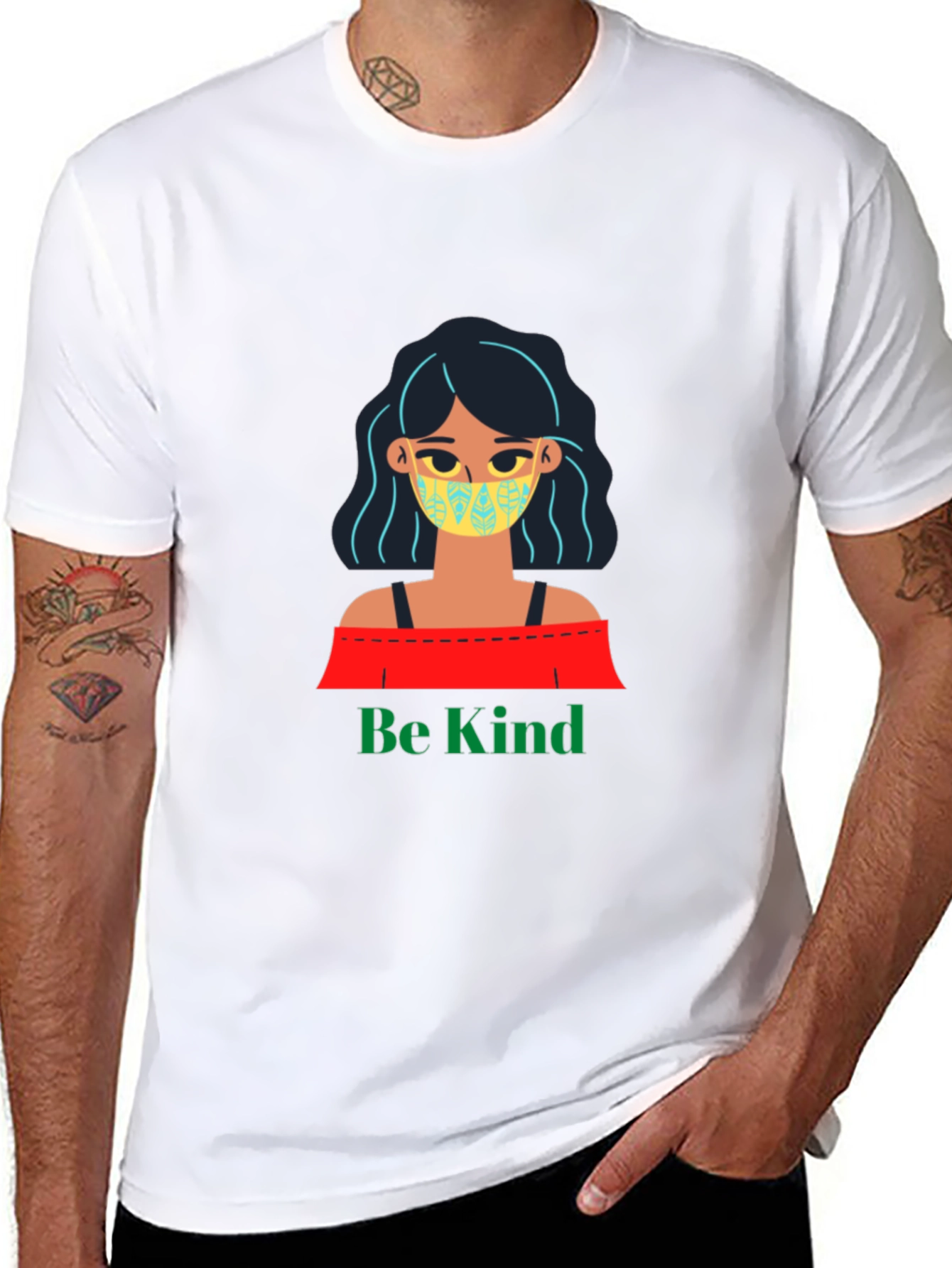 Be Kind Graphic Tee - Black Cotton T-Shirt