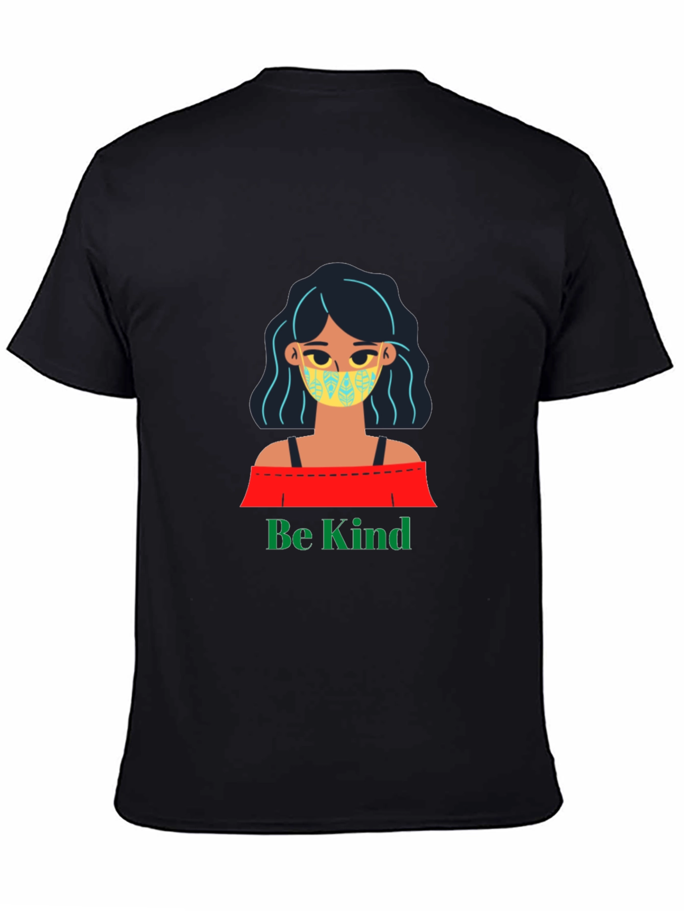 Be Kind Graphic Tee - Black Cotton T-Shirt