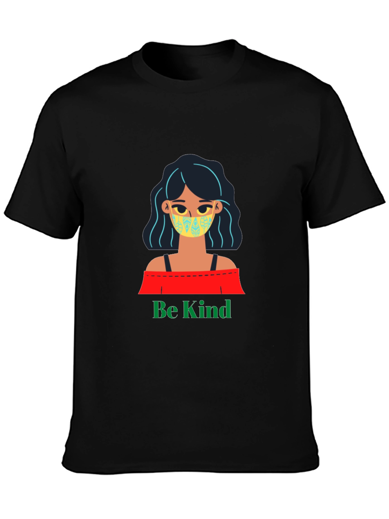 Be Kind Graphic Tee - Black Cotton T-Shirt
