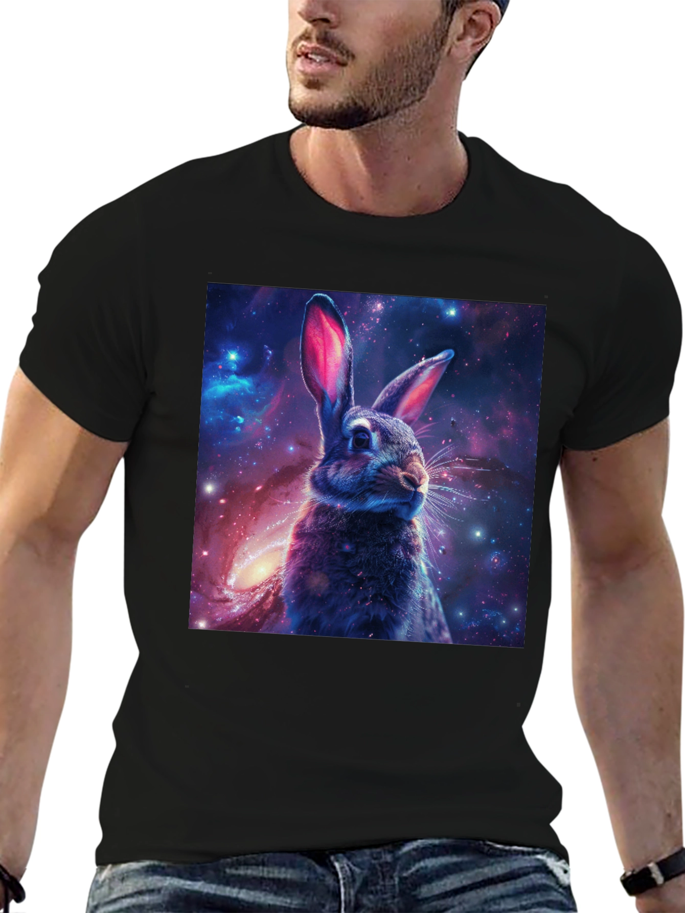 Galaxy Rabbit Graphic Tee - Unique Style