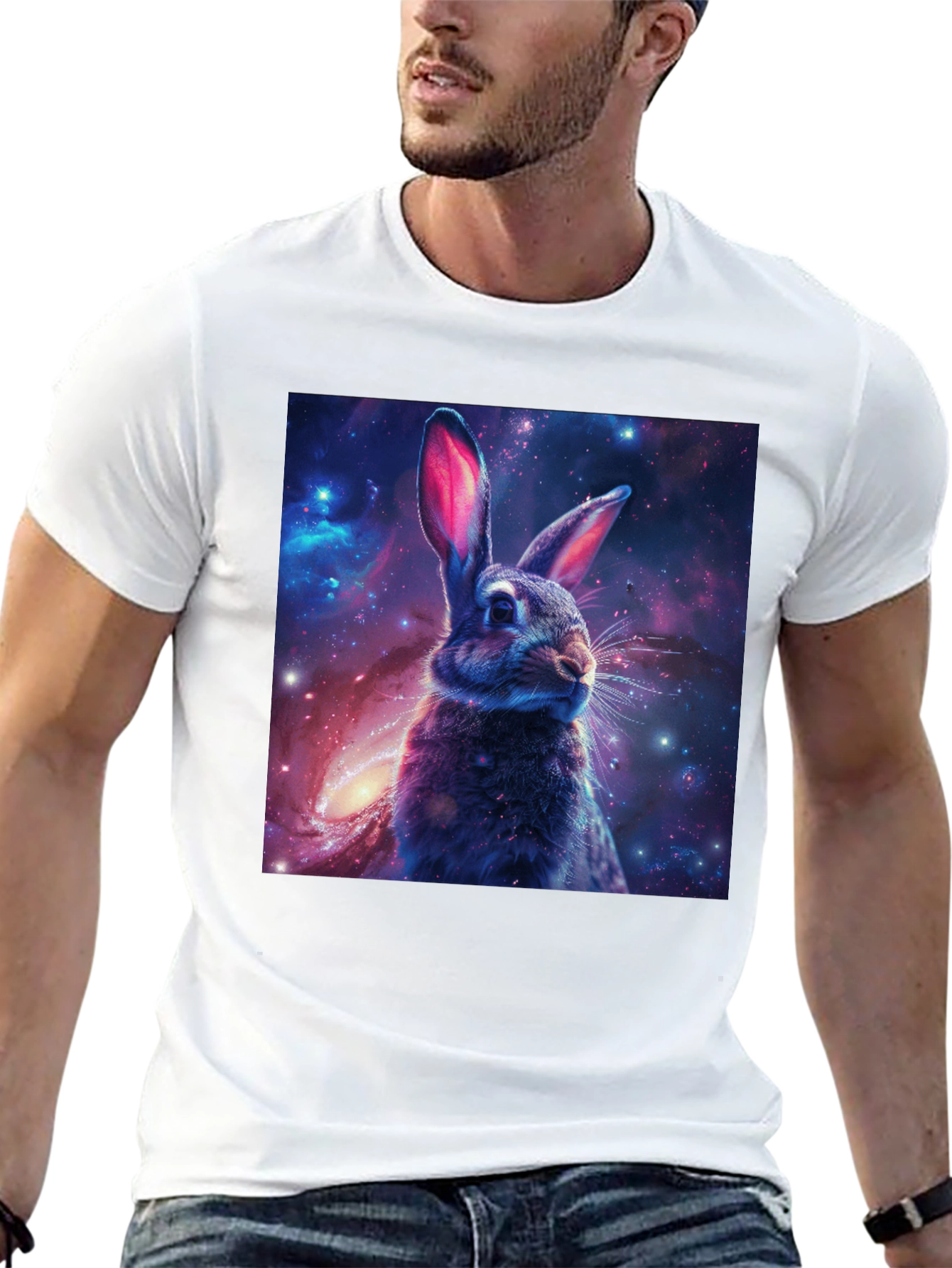 Galaxy Rabbit Graphic Tee - Unique Style