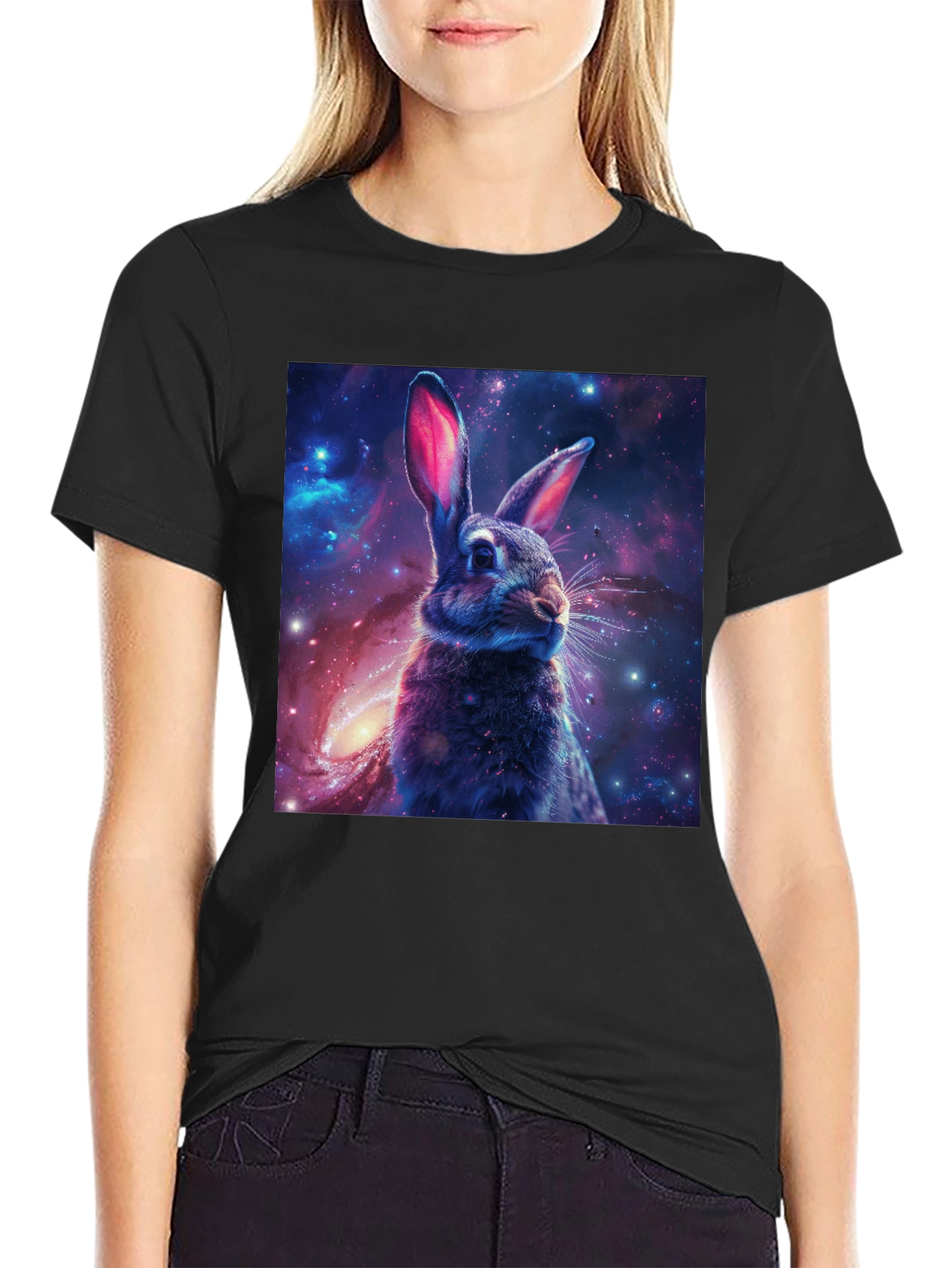 Galaxy Rabbit Graphic Tee - Unique Style