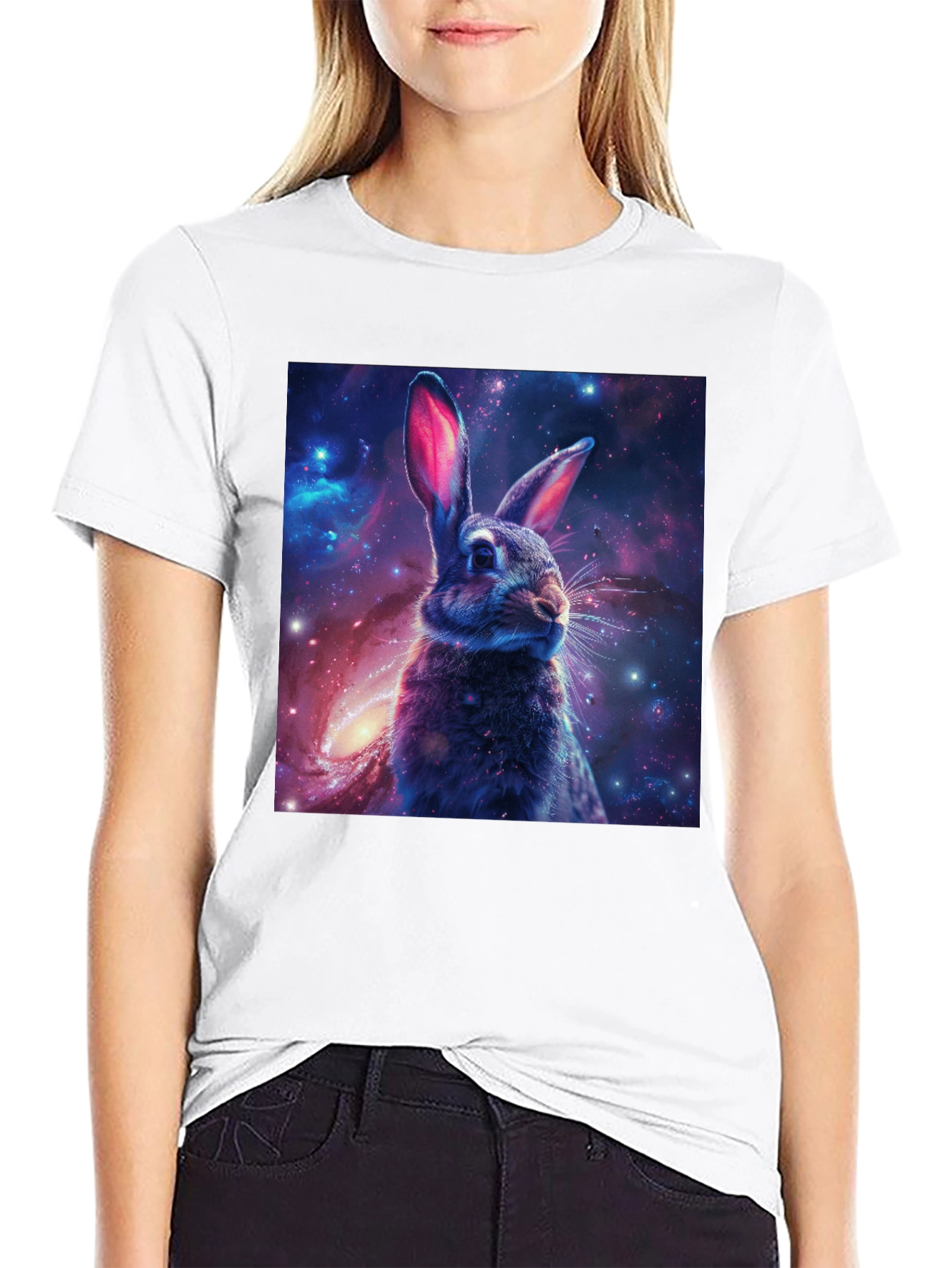 Galaxy Rabbit Graphic Tee - Unique Style