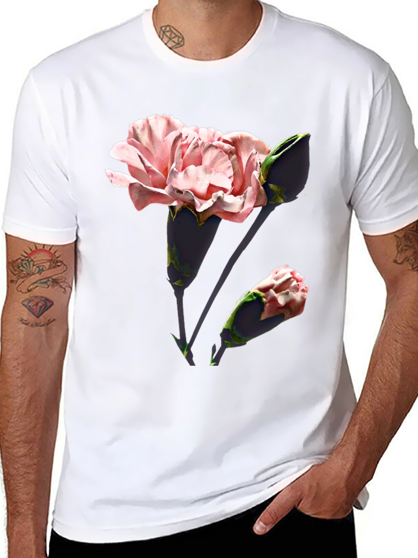 Floral Print T-Shirt - Stylish & Comfortable