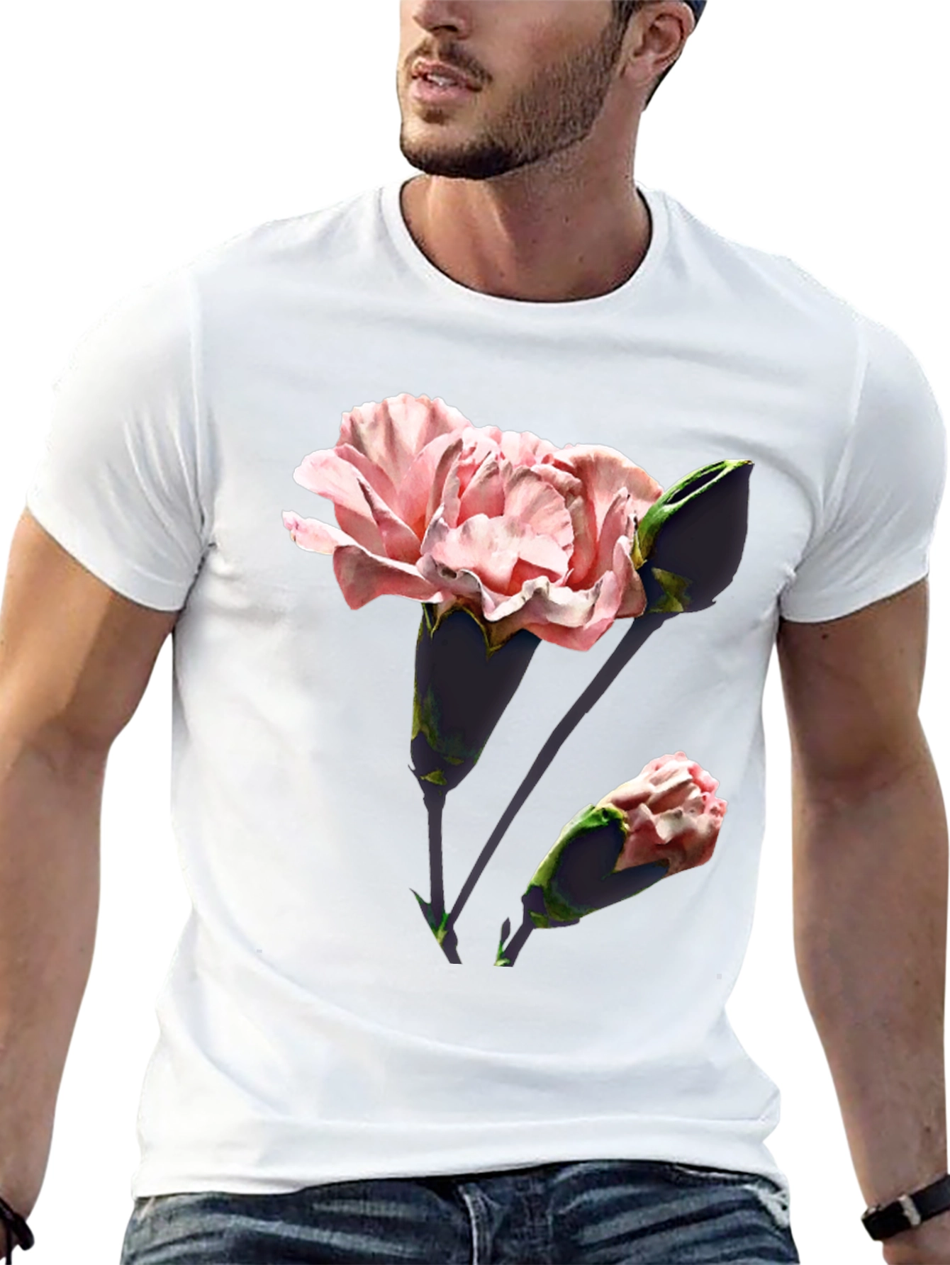 Floral Print T-Shirt - Stylish & Comfortable