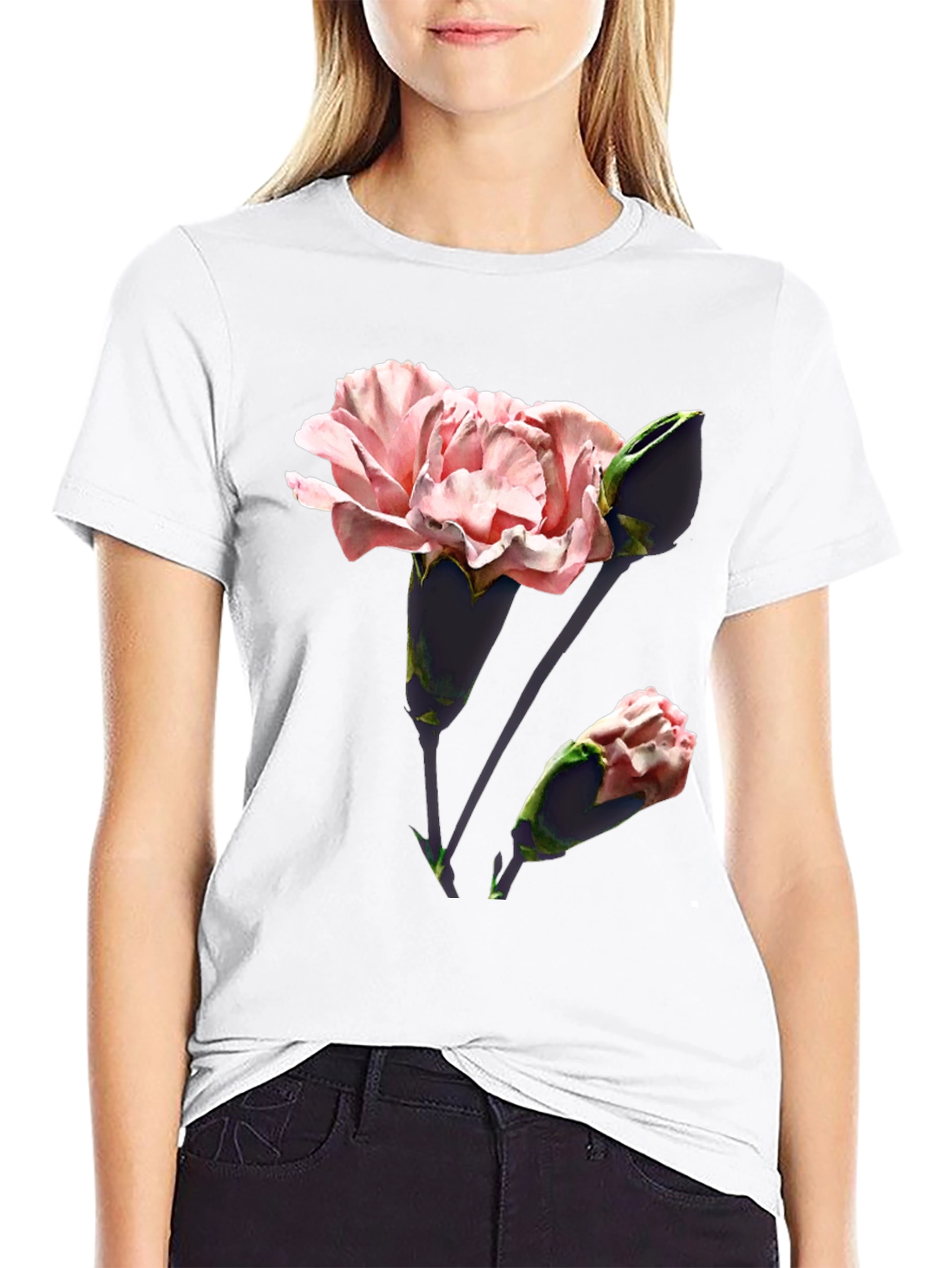 Floral Print T-Shirt - Stylish & Comfortable