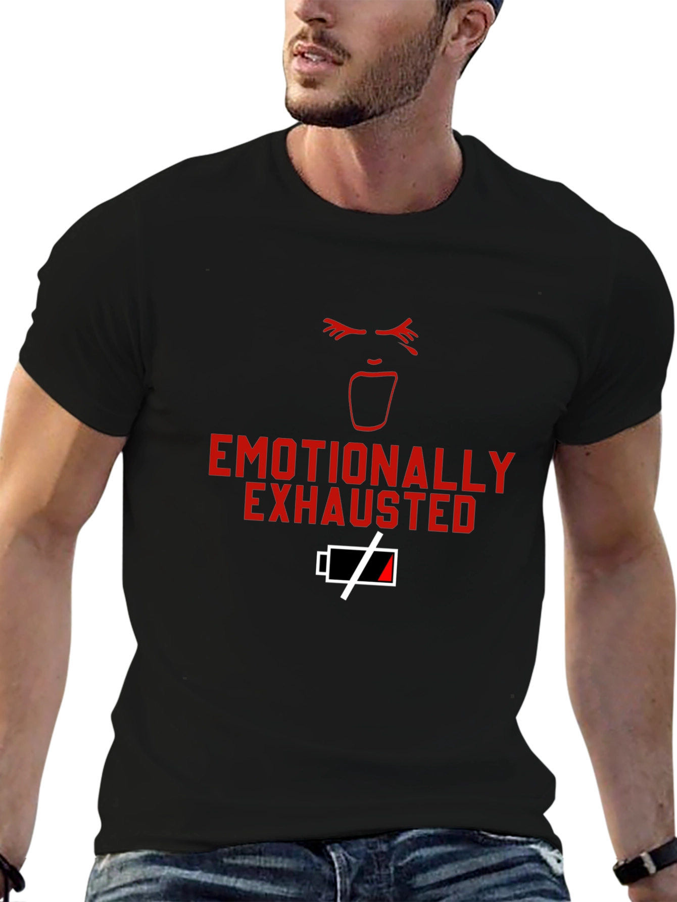Emotionally Exhausted T-Shirt - Funny Graphic Tee