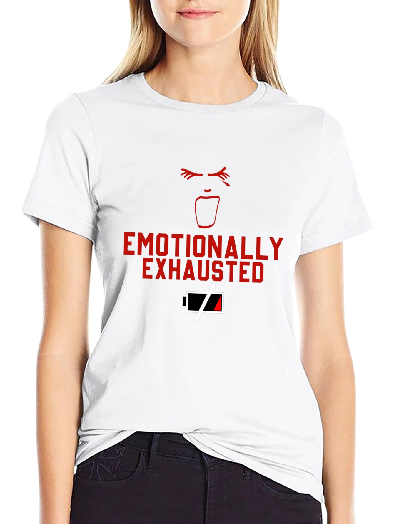 Emotionally Exhausted T-Shirt - Funny Graphic Tee