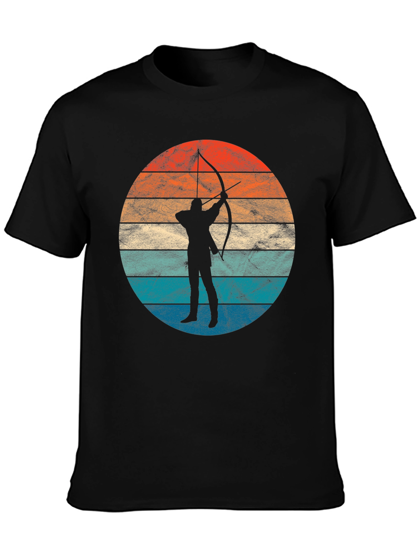 Archery Sunset Silhouette Tee - Retro Archer T-Shirt