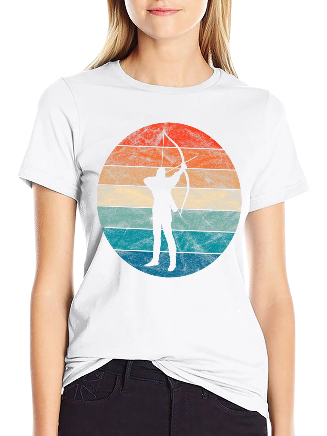 Archery Sunset Silhouette Tee - Retro Archer T-Shirt
