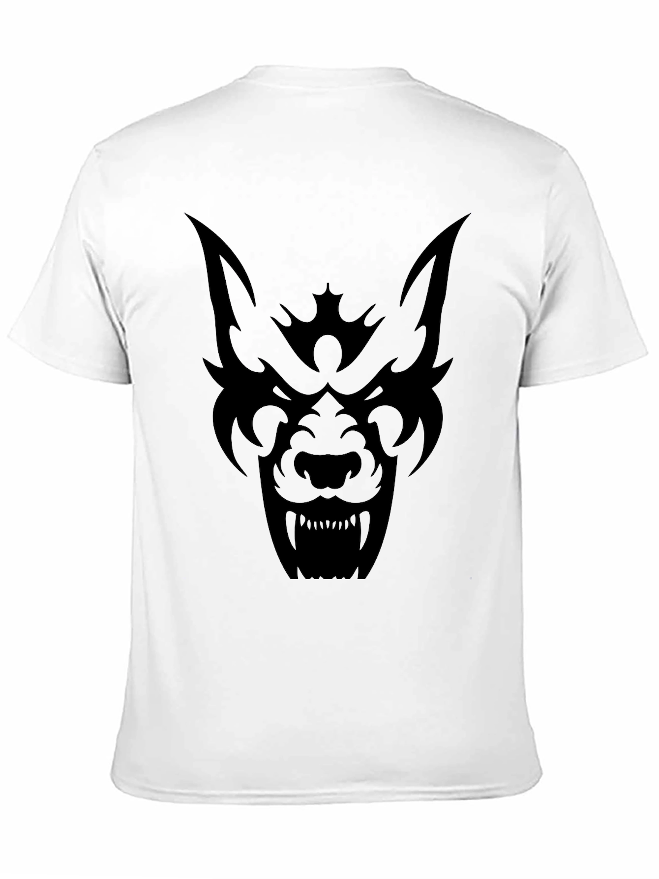 Black Wolf Graphic Print Tee