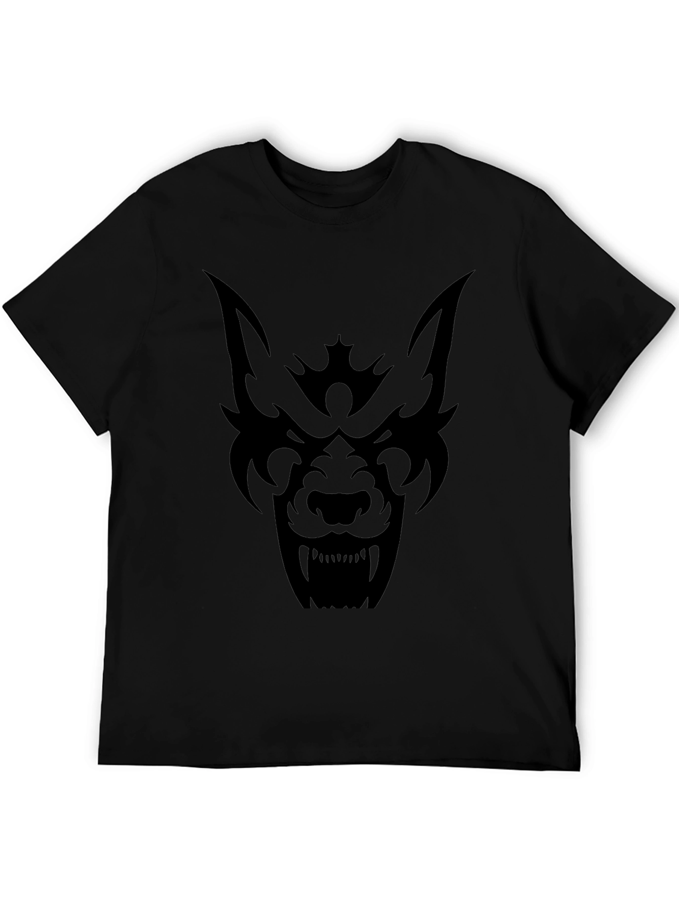 Black Wolf Graphic Print Tee