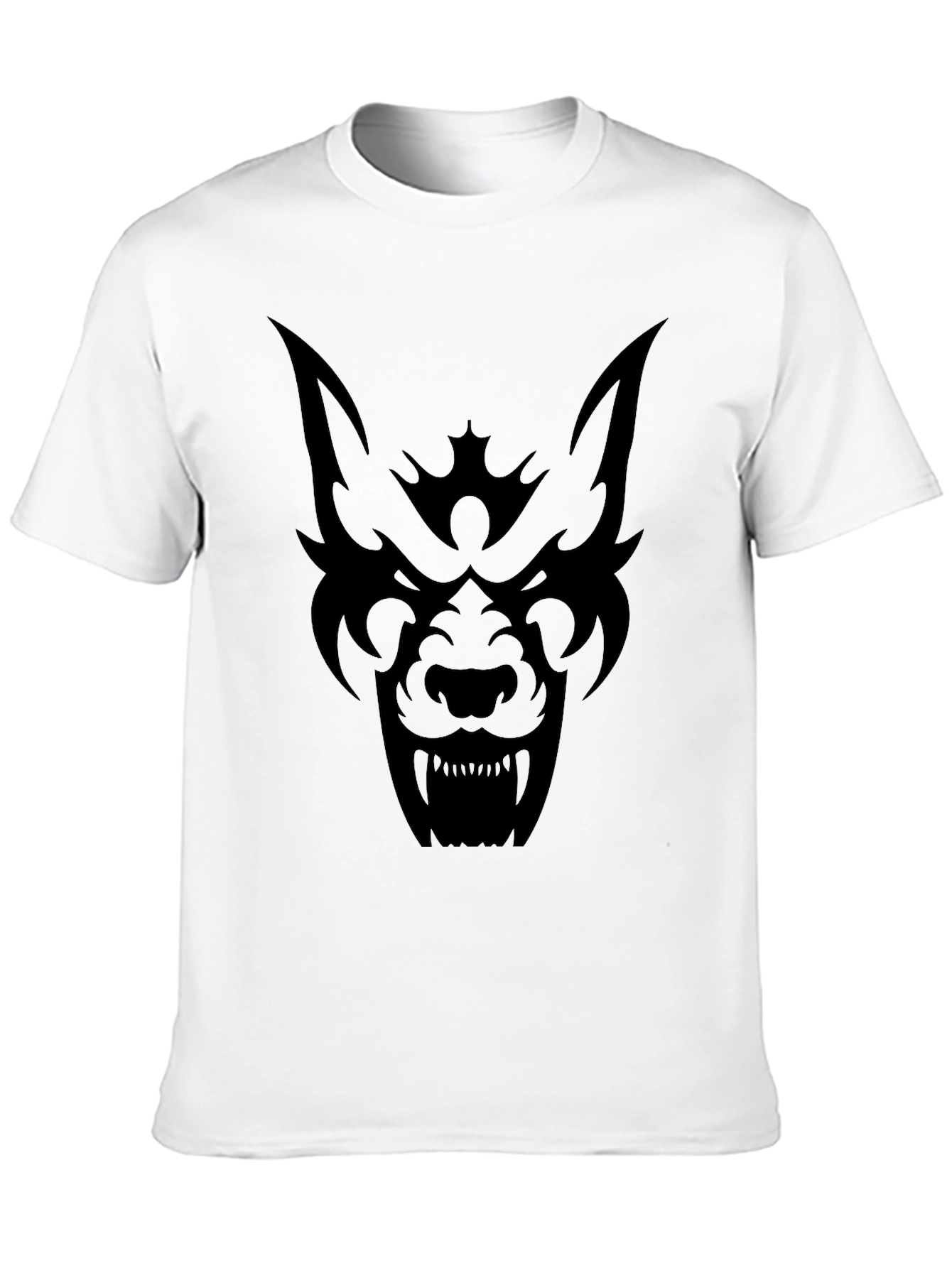 Black Wolf Graphic Print Tee