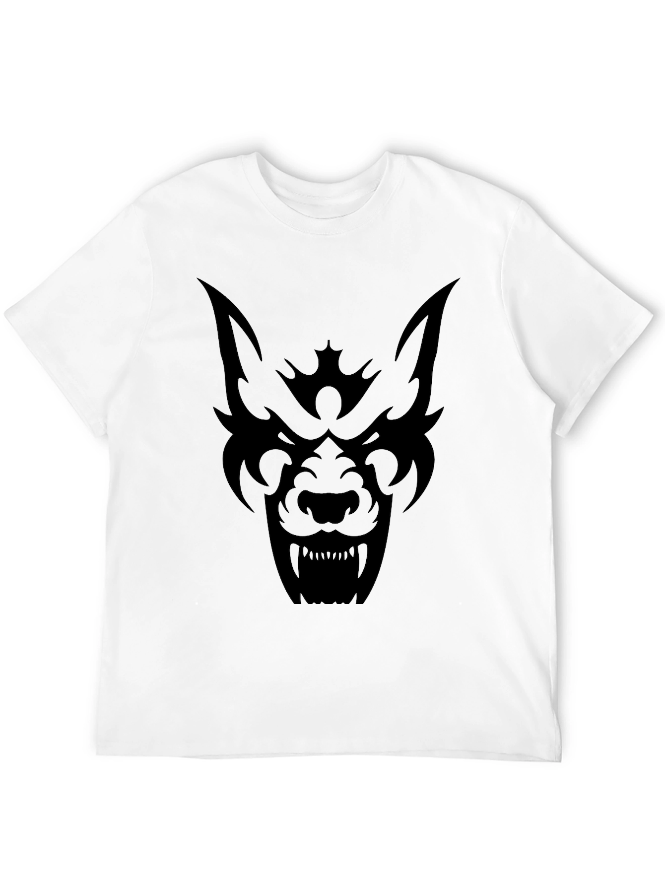 Black Wolf Graphic Print Tee
