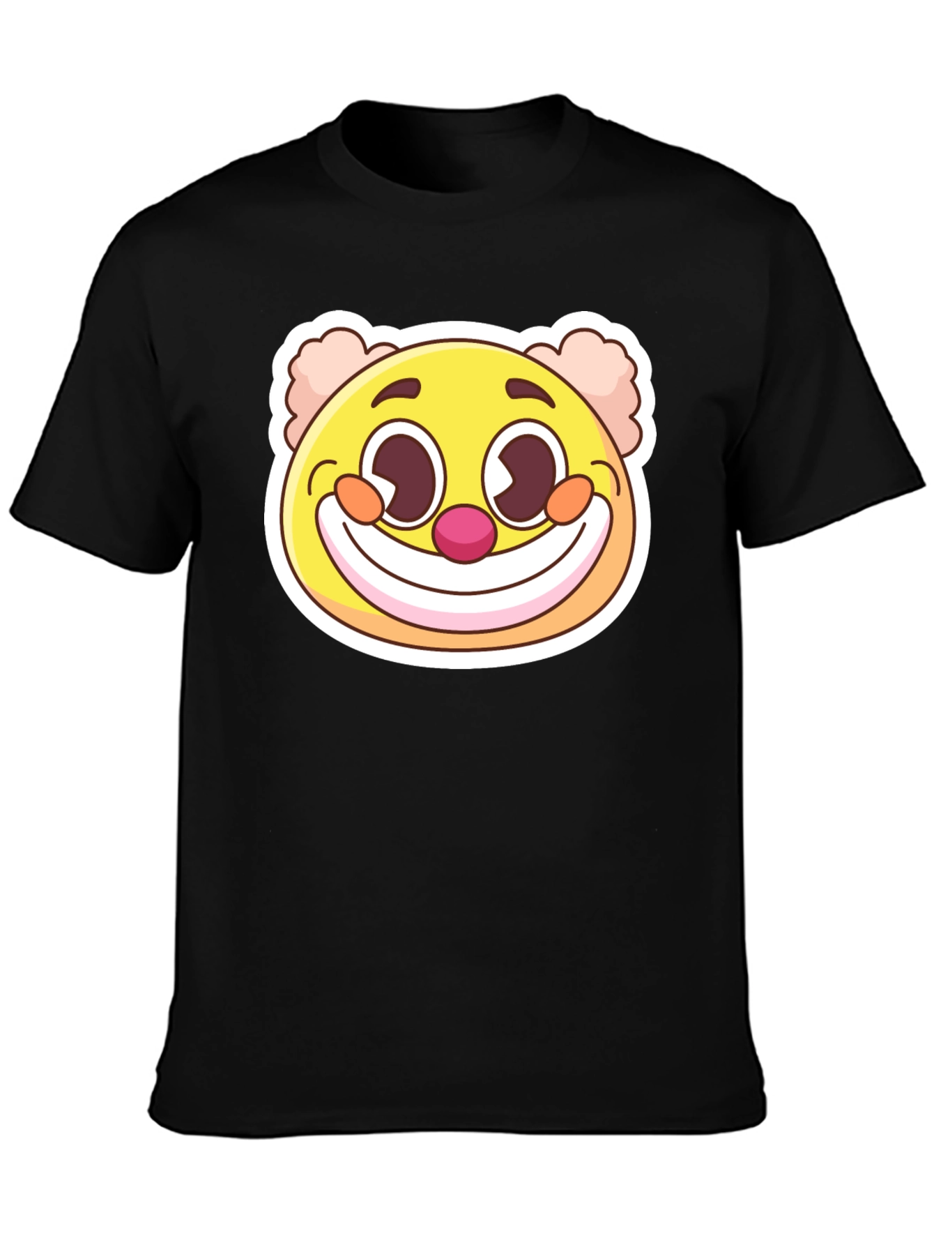 Smiling Clown Graphic T-Shirt - Black