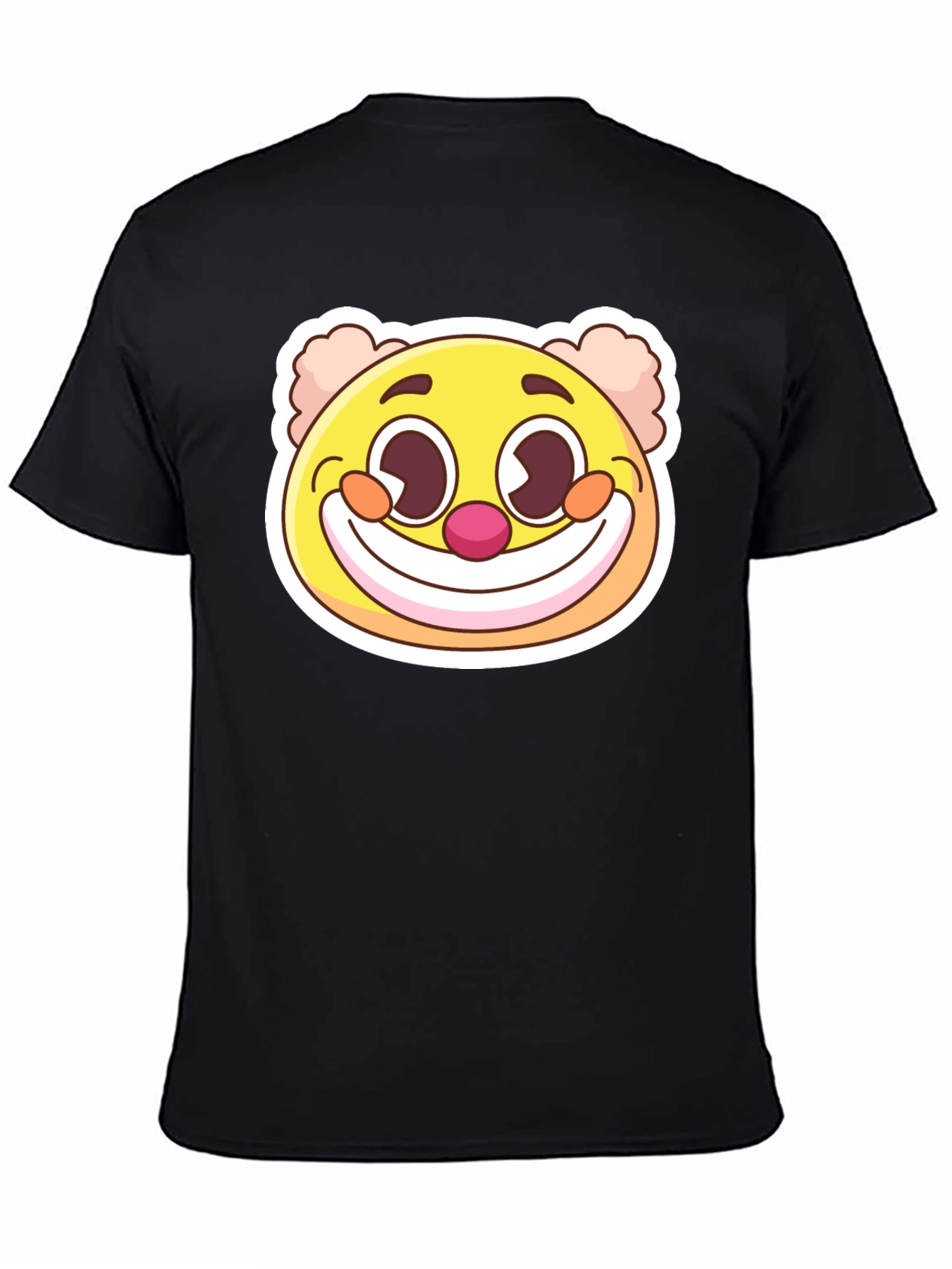 Smiling Clown Graphic T-Shirt - Black