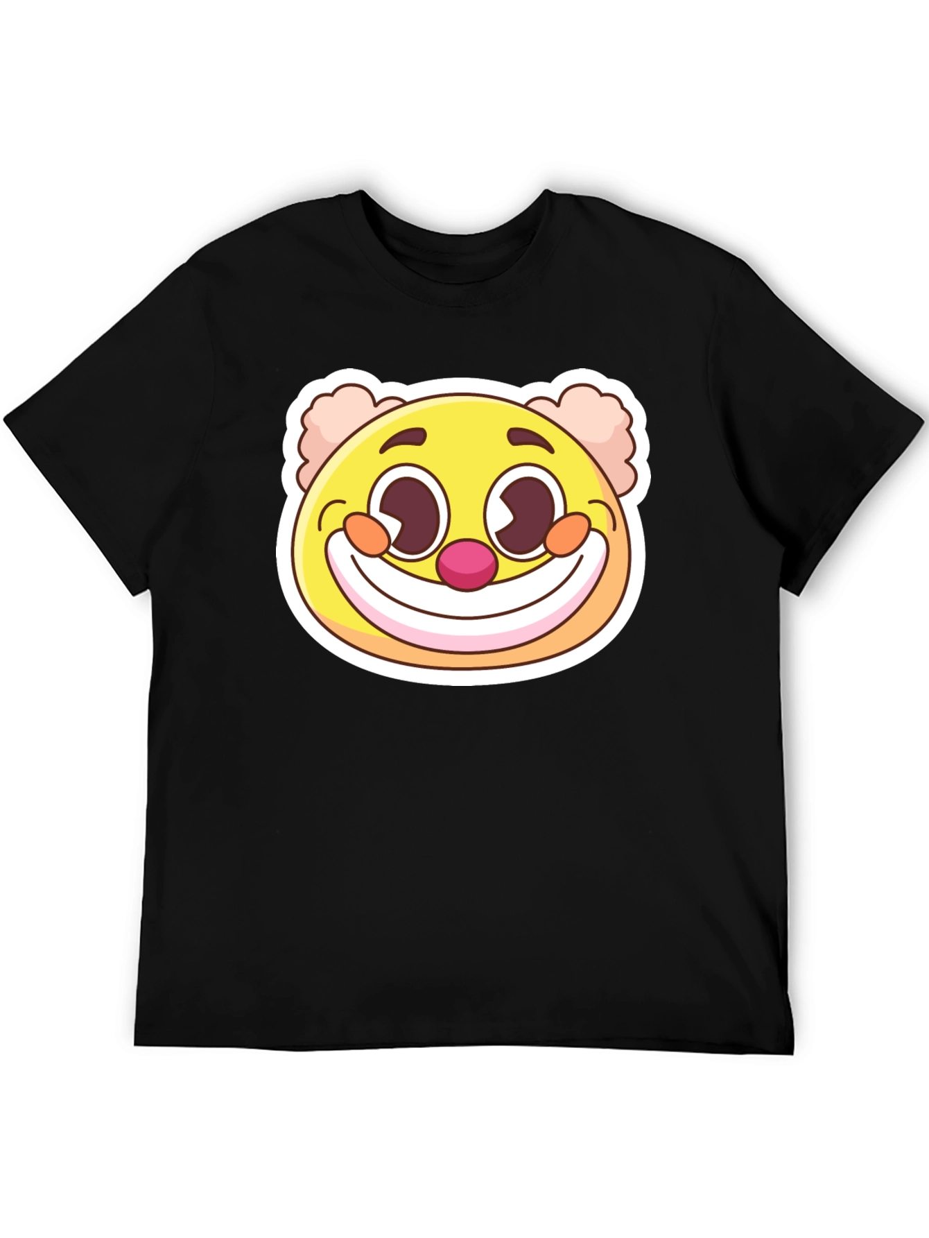 Smiling Clown Graphic T-Shirt - Black