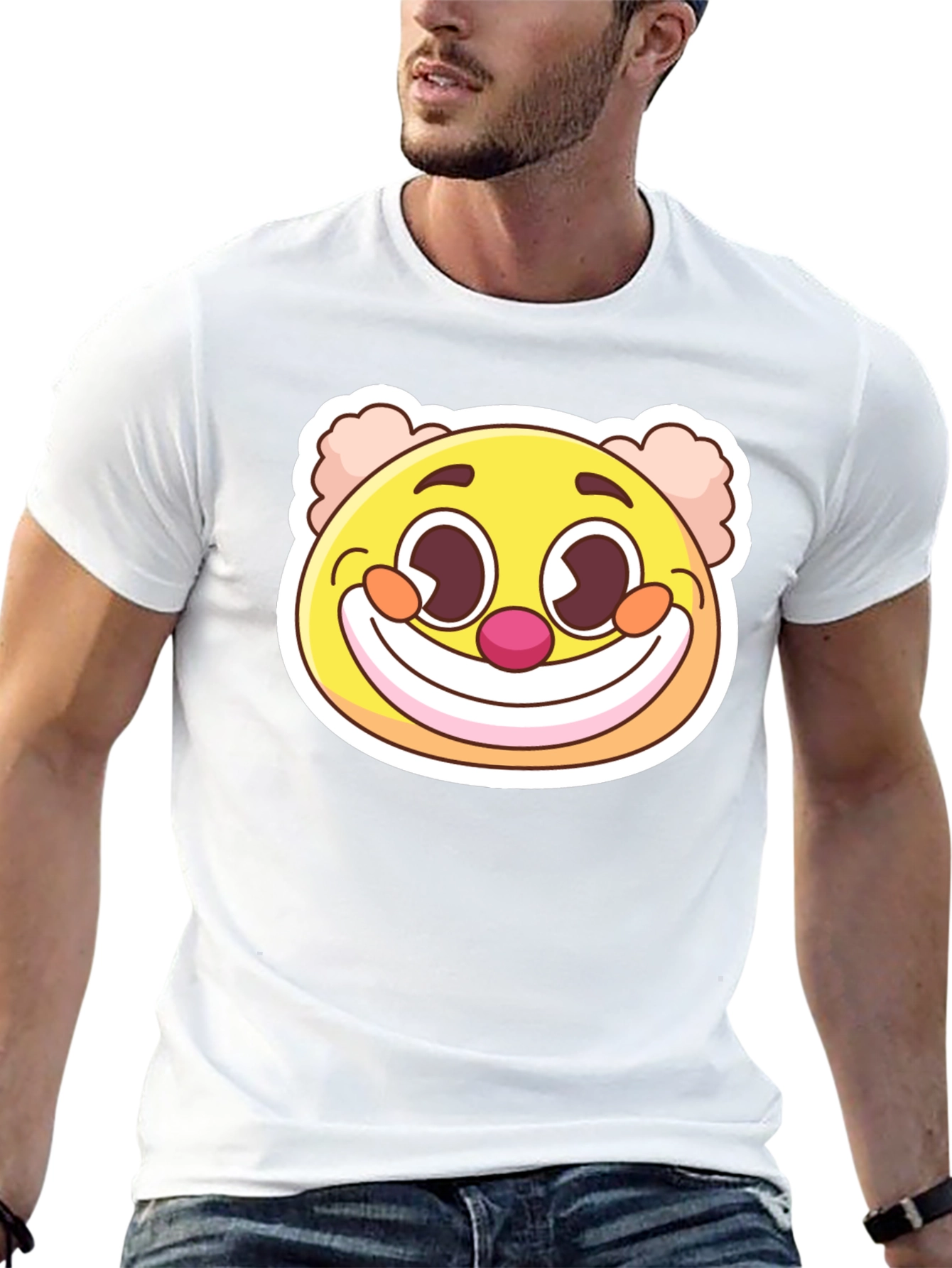 Smiling Clown Graphic T-Shirt - Black