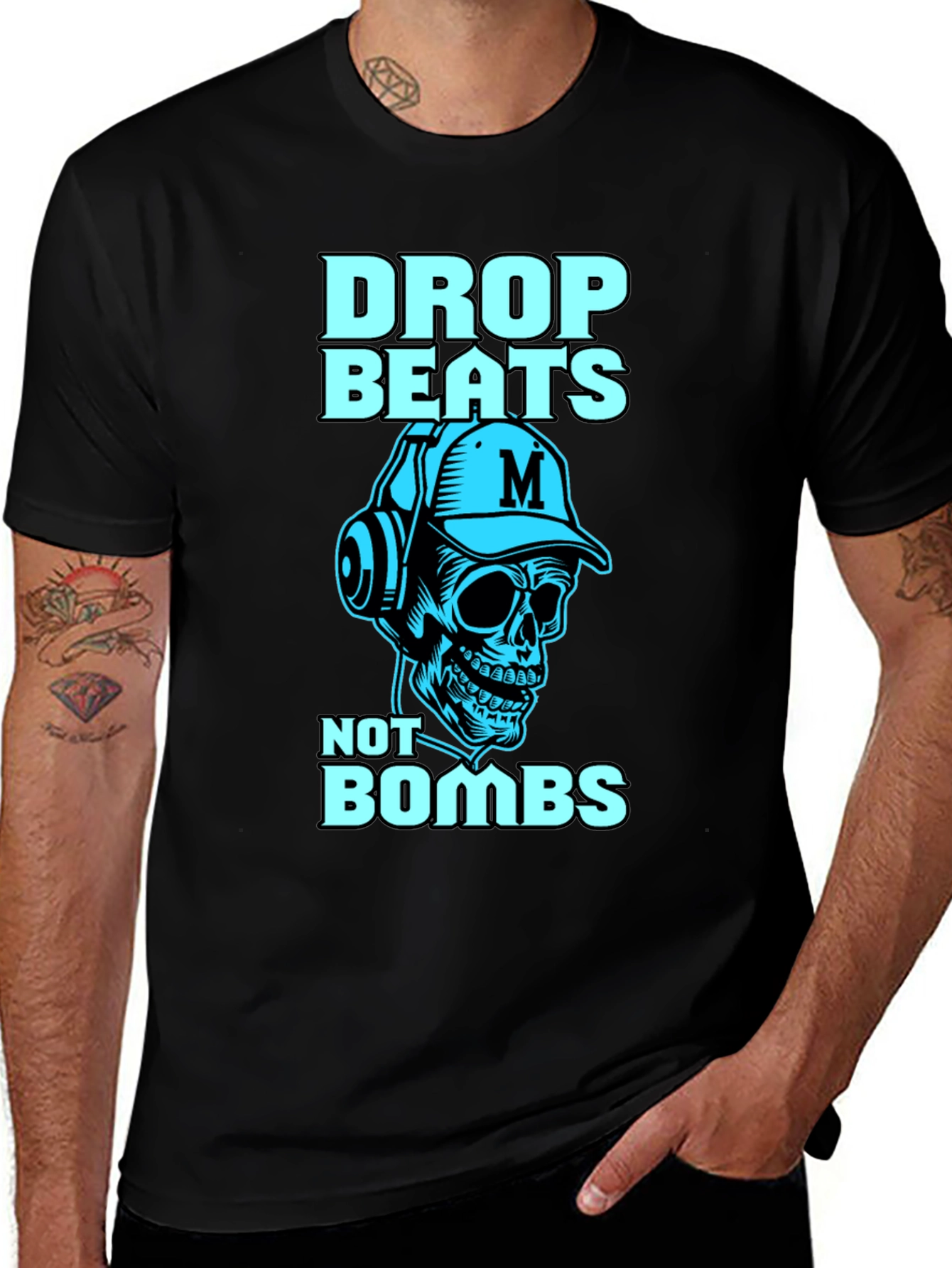 Drop Beats Not Bombs Graphic Tee