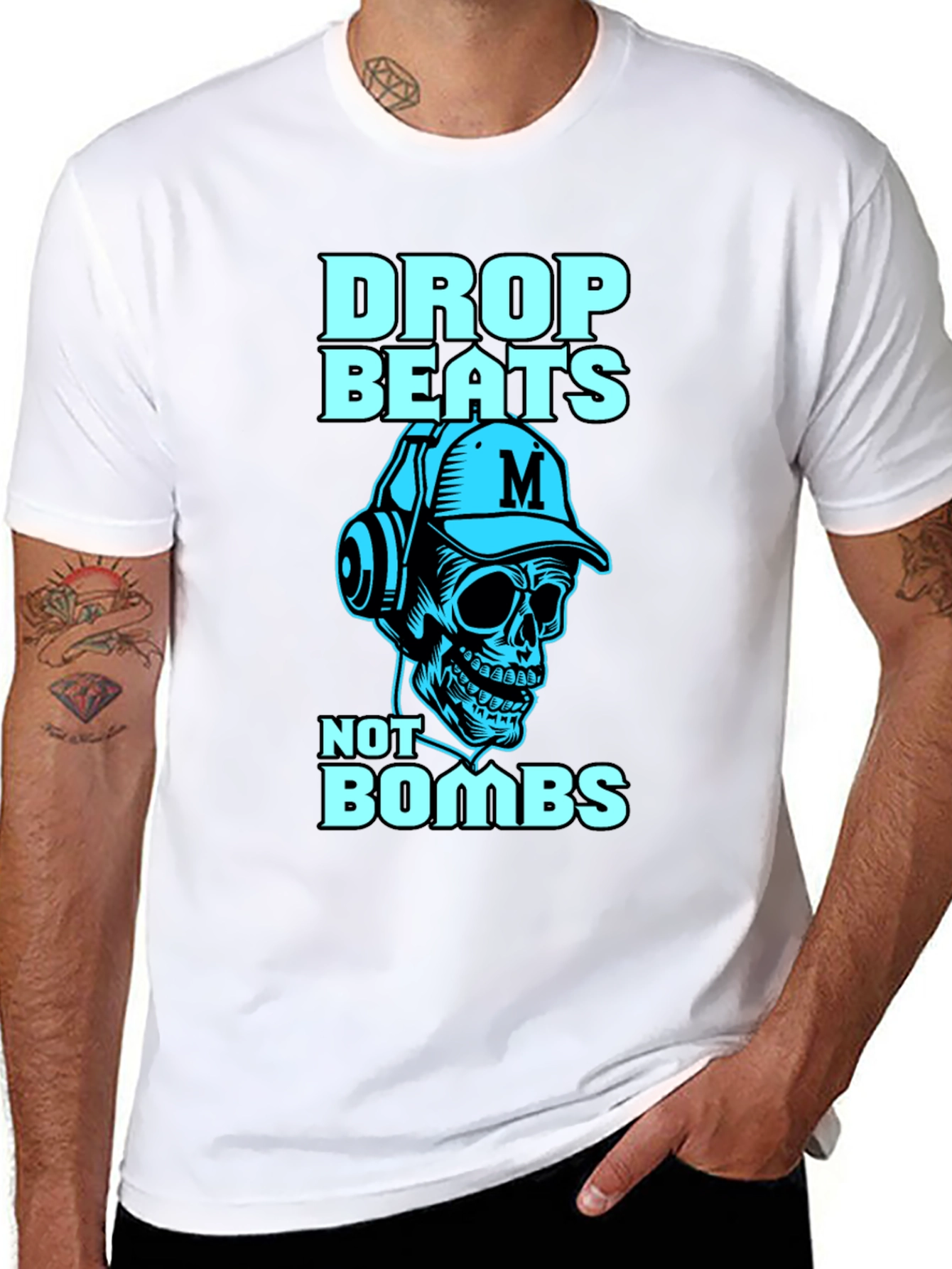 Drop Beats Not Bombs Graphic Tee