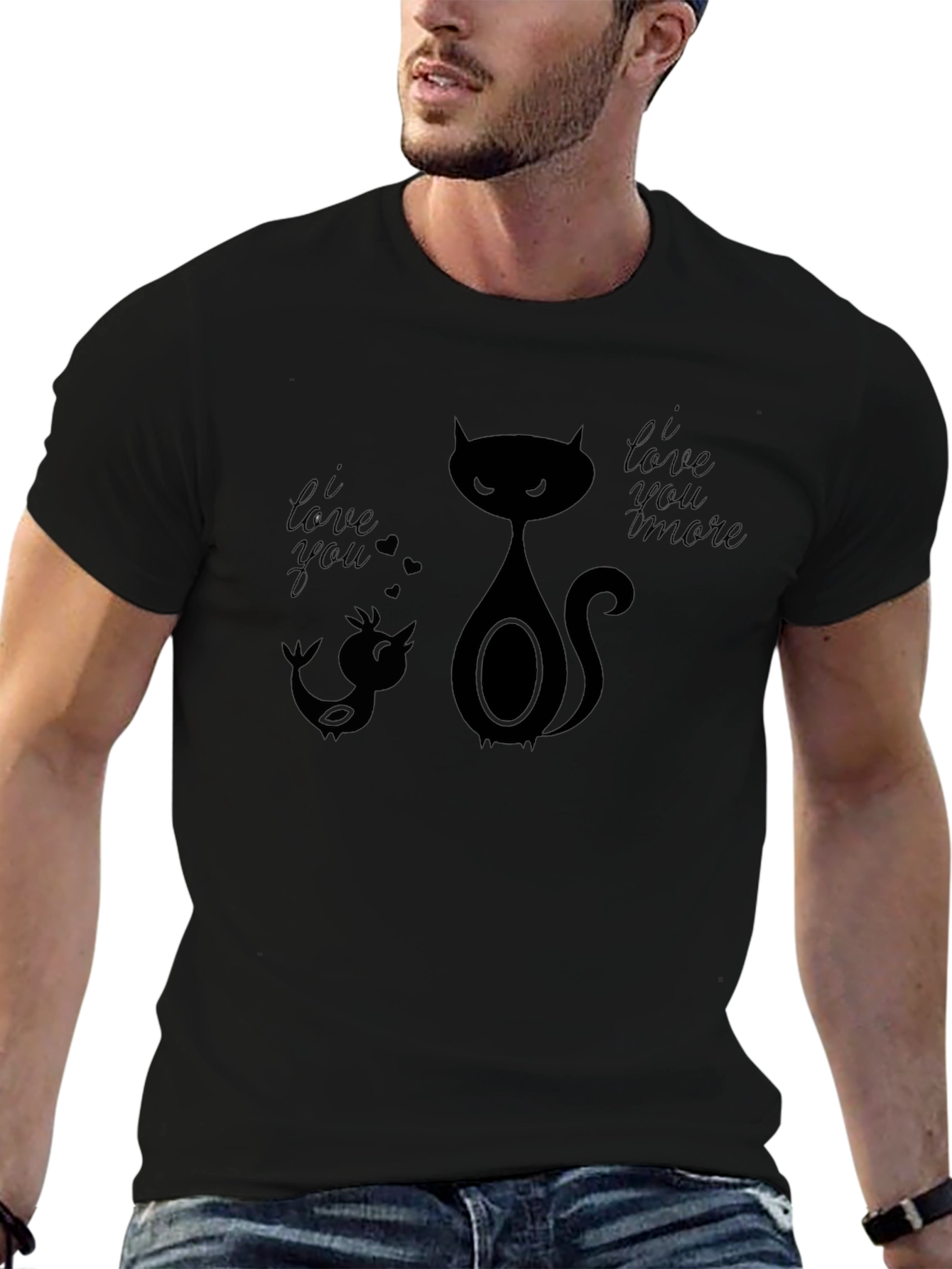 I Love You More Graphic Tee - Black