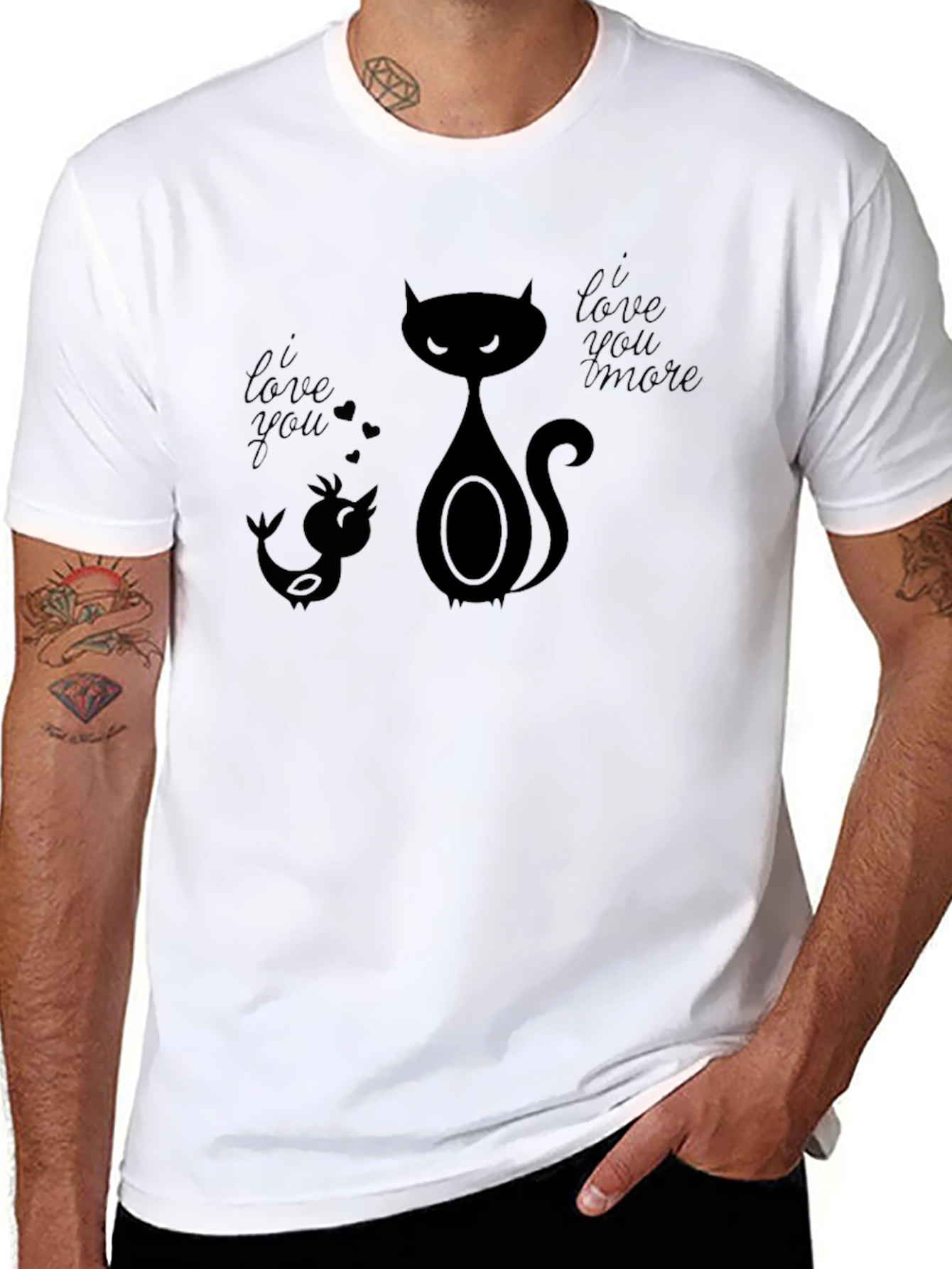 I Love You More Graphic Tee - Black