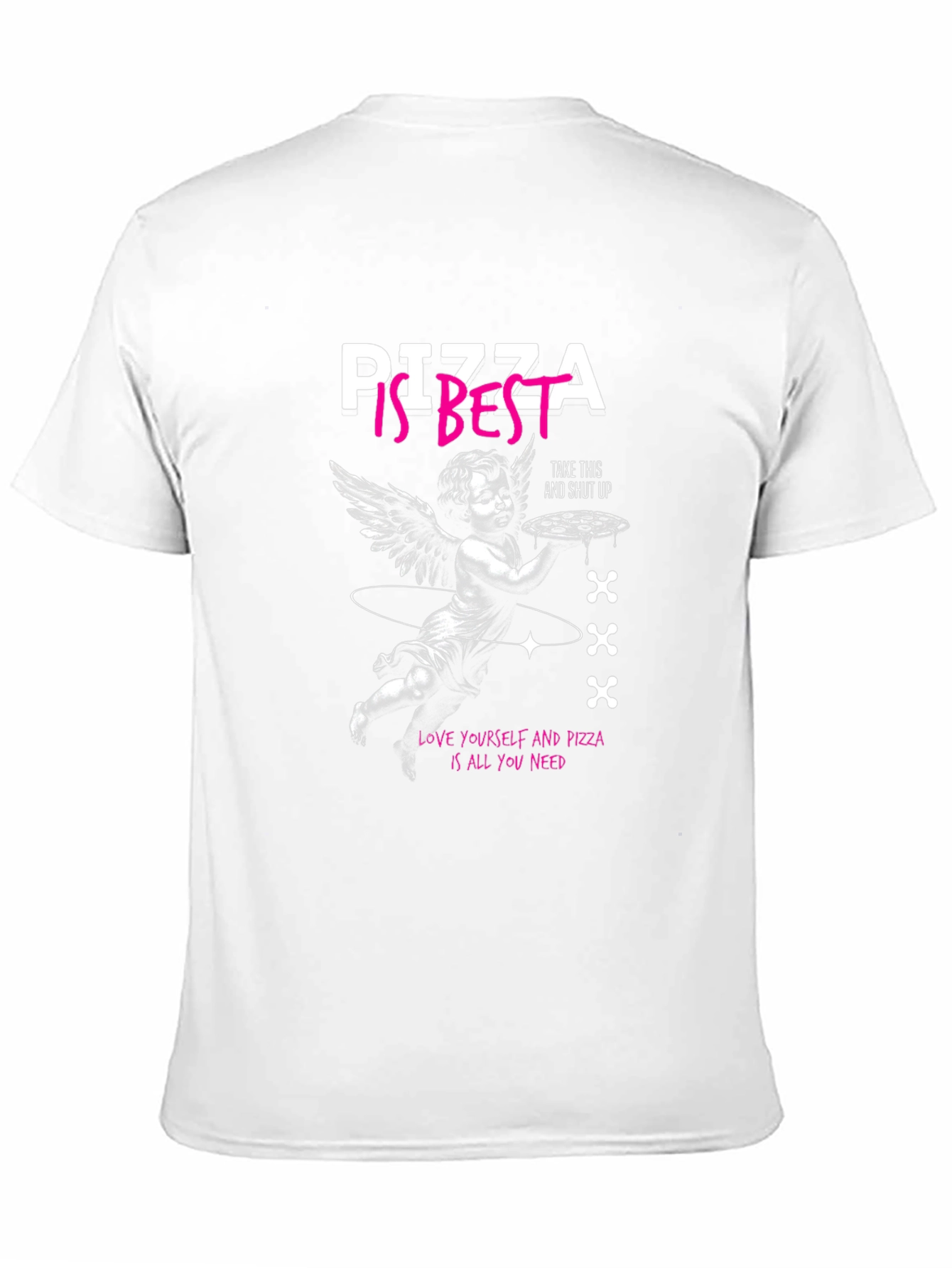 Pizza Is Best Angel Graphic T-Shirt