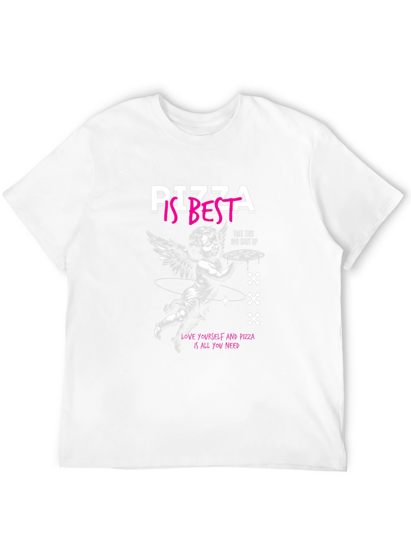 Pizza Is Best Angel Graphic T-Shirt