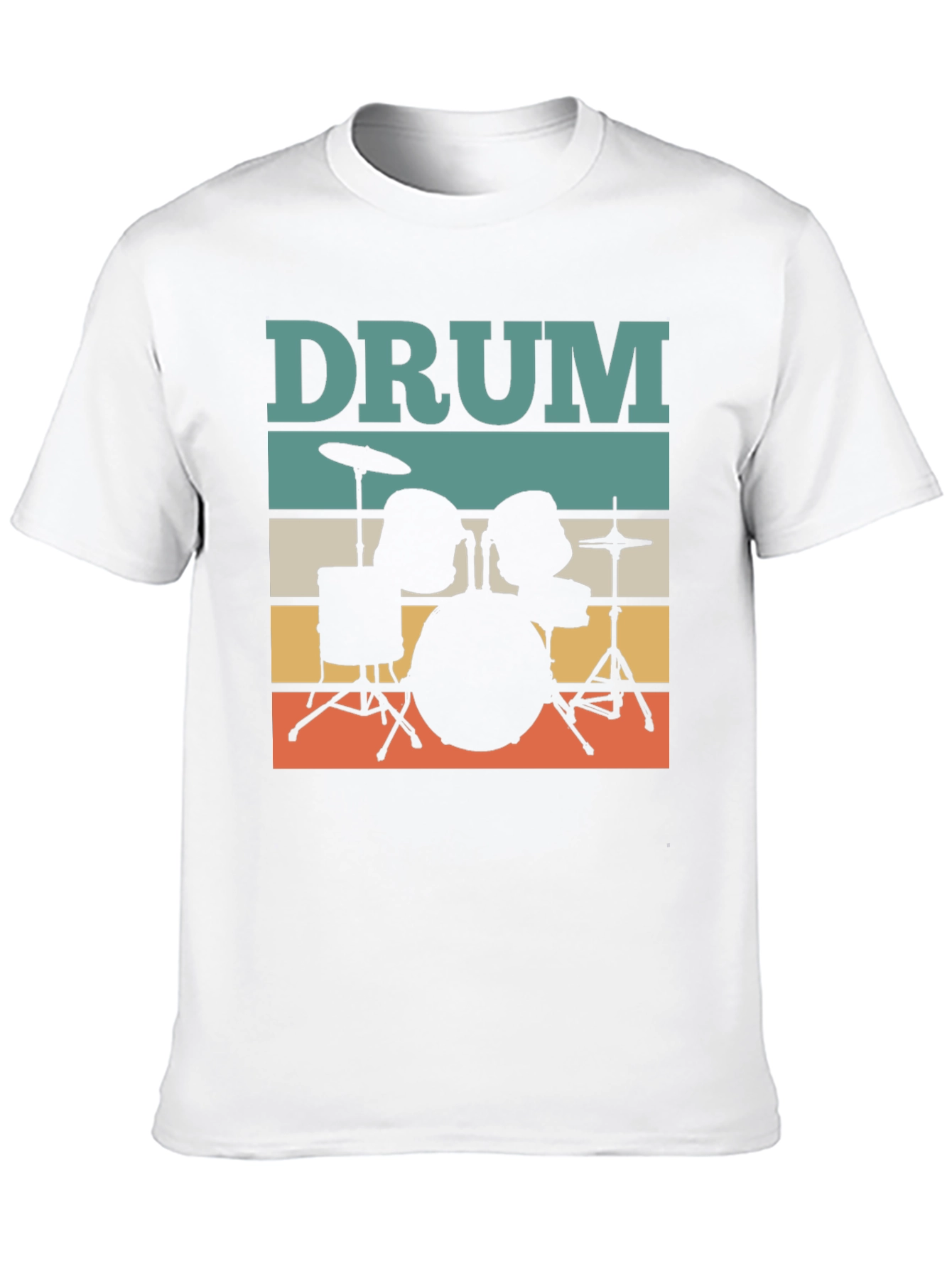 Retro Drum Set T-Shirt - Musician Tee
