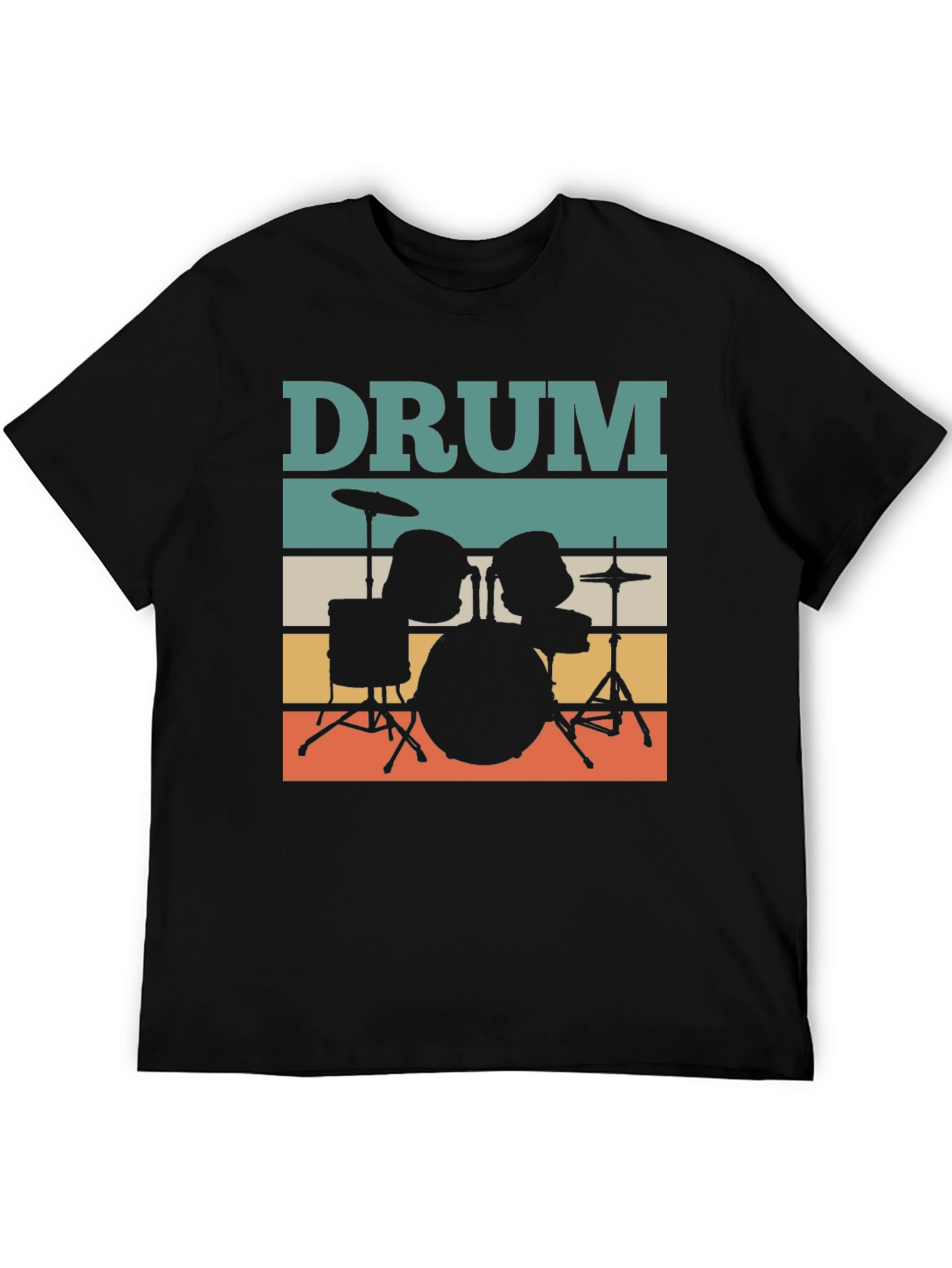 Retro Drum Set T-Shirt - Musician Tee