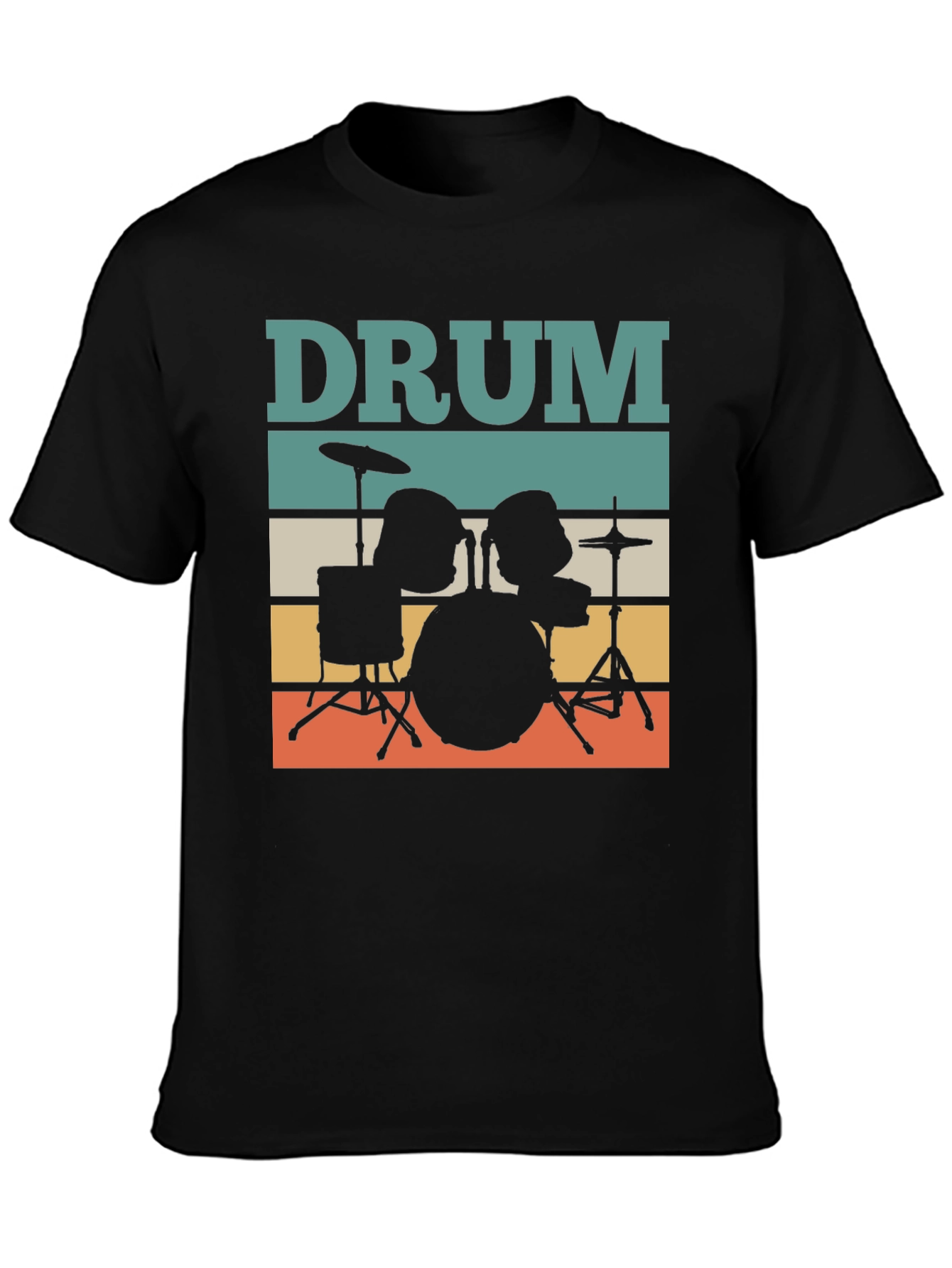 Retro Drum Set T-Shirt - Musician Tee