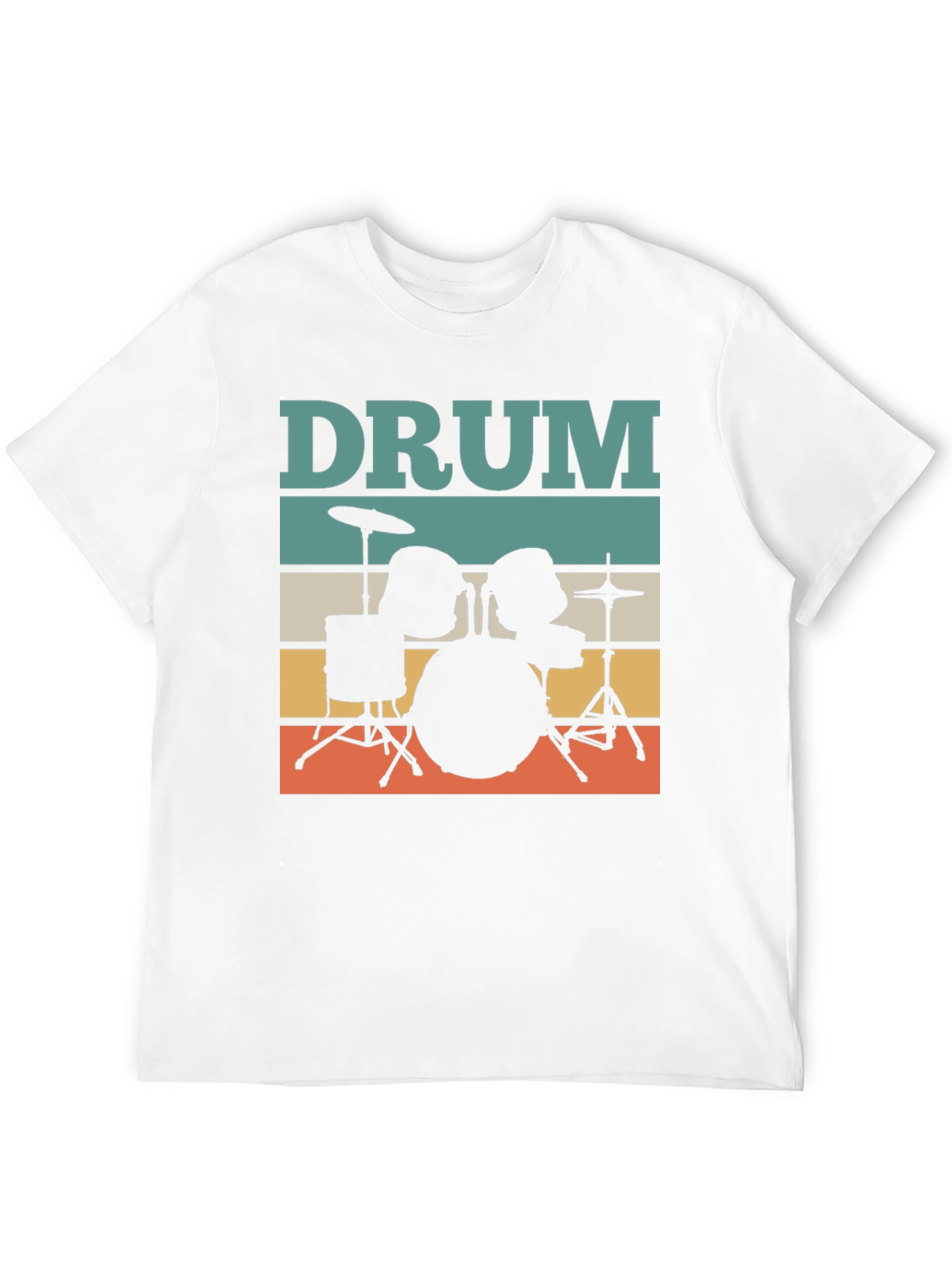 Retro Drum Set T-Shirt - Musician Tee
