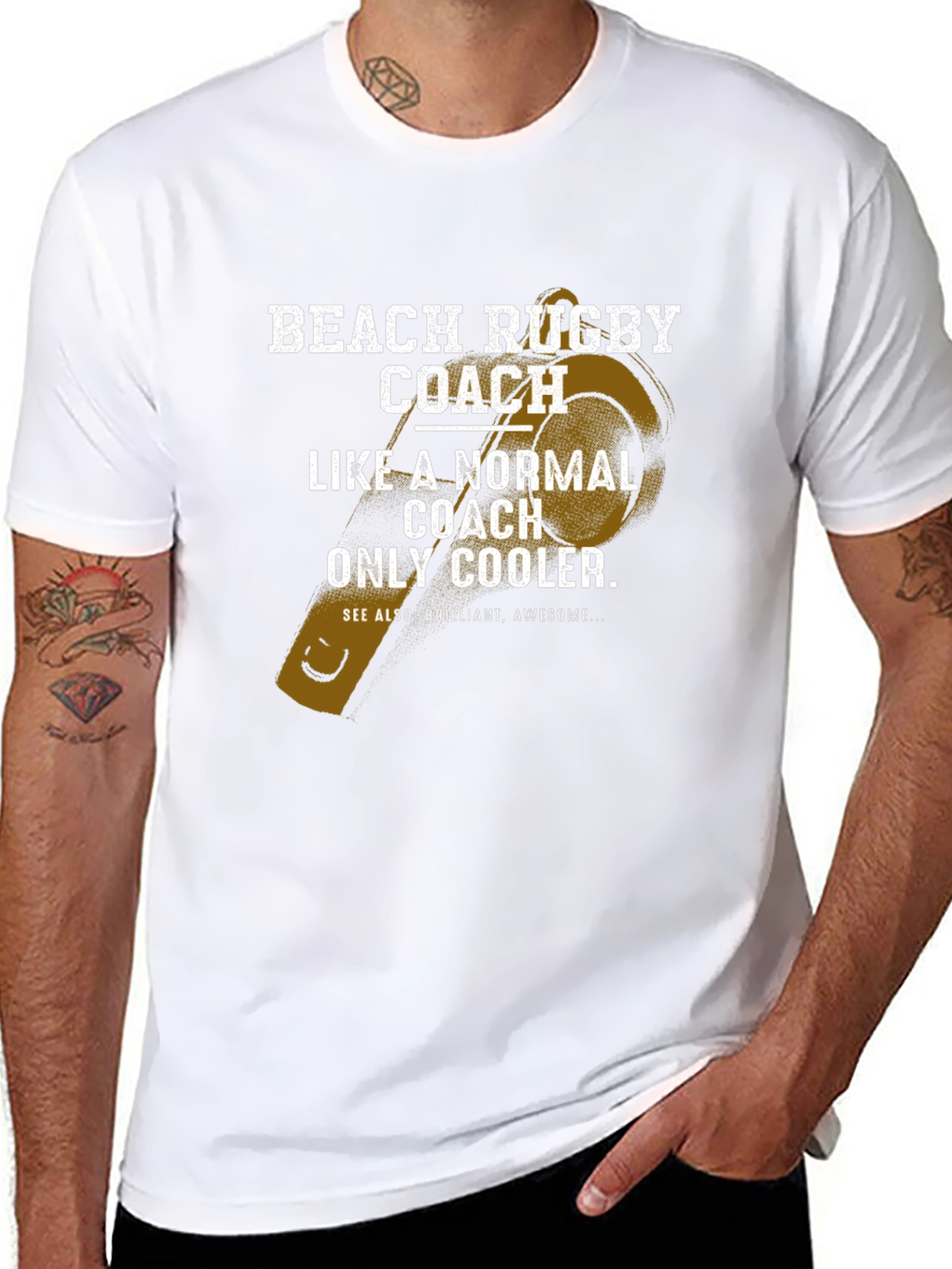 Beach Rugby Coach T-Shirt - Cool Graphic Tee