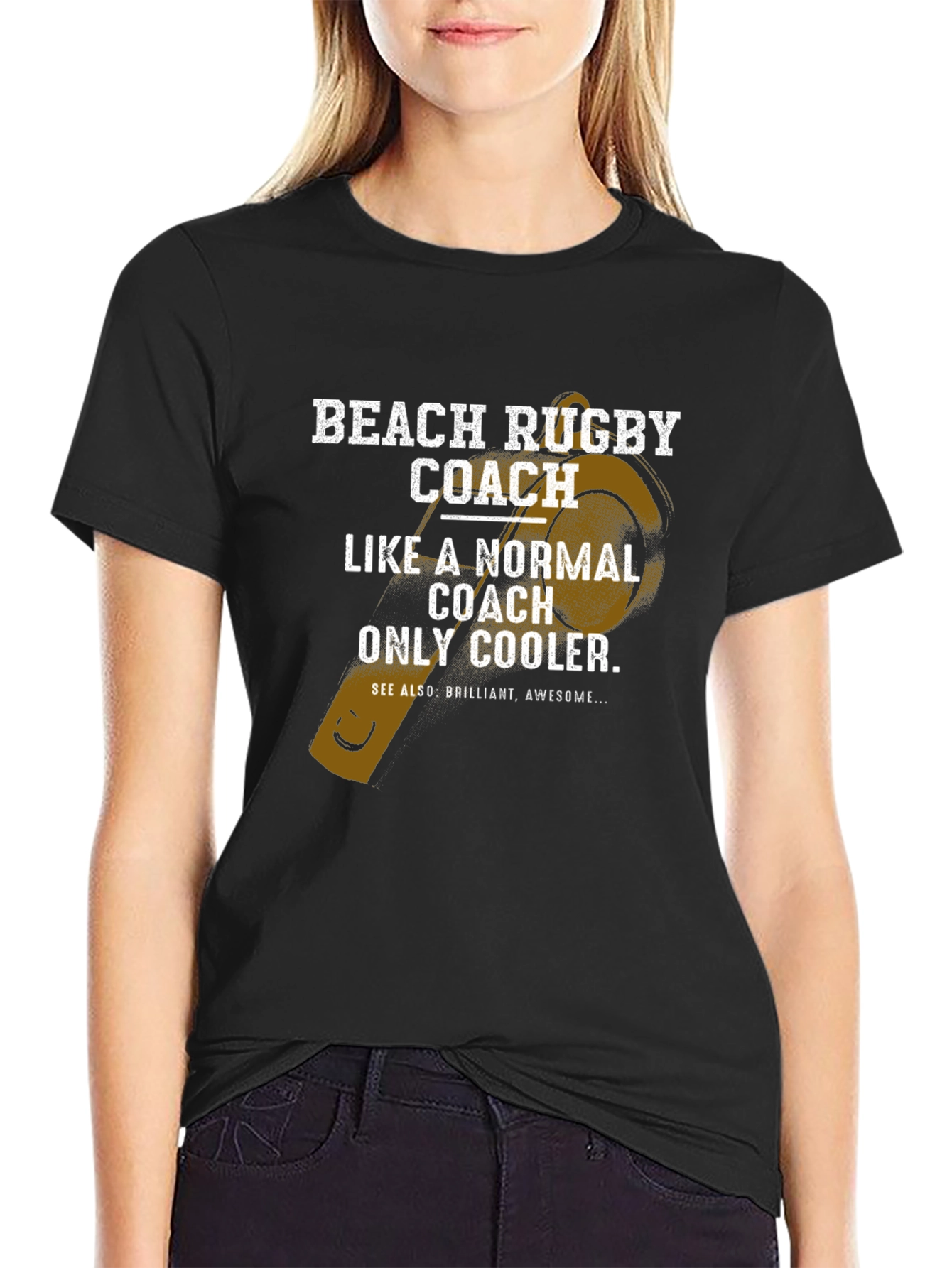 Beach Rugby Coach T-Shirt - Cool Graphic Tee