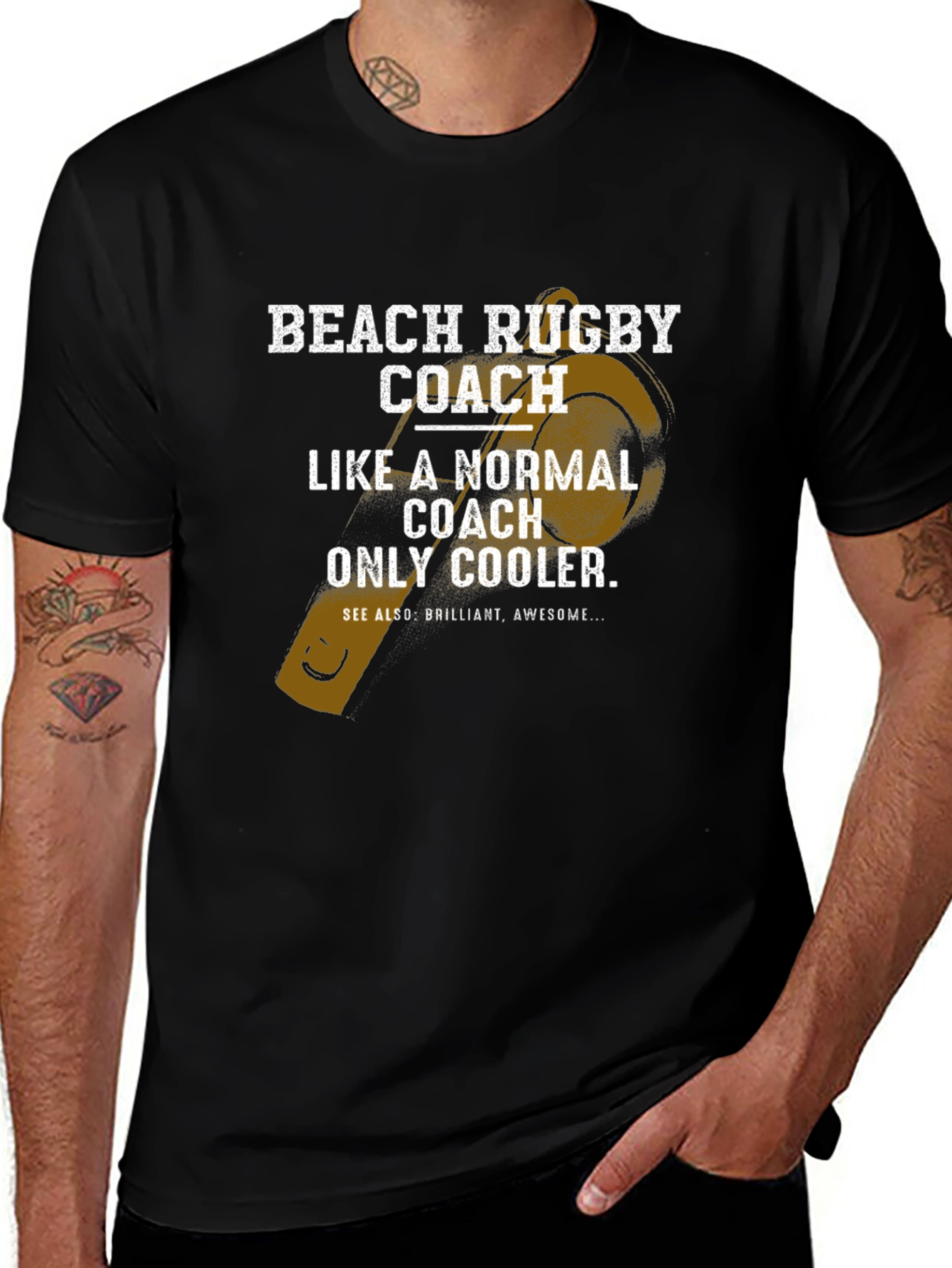 Beach Rugby Coach T-Shirt - Cool Graphic Tee
