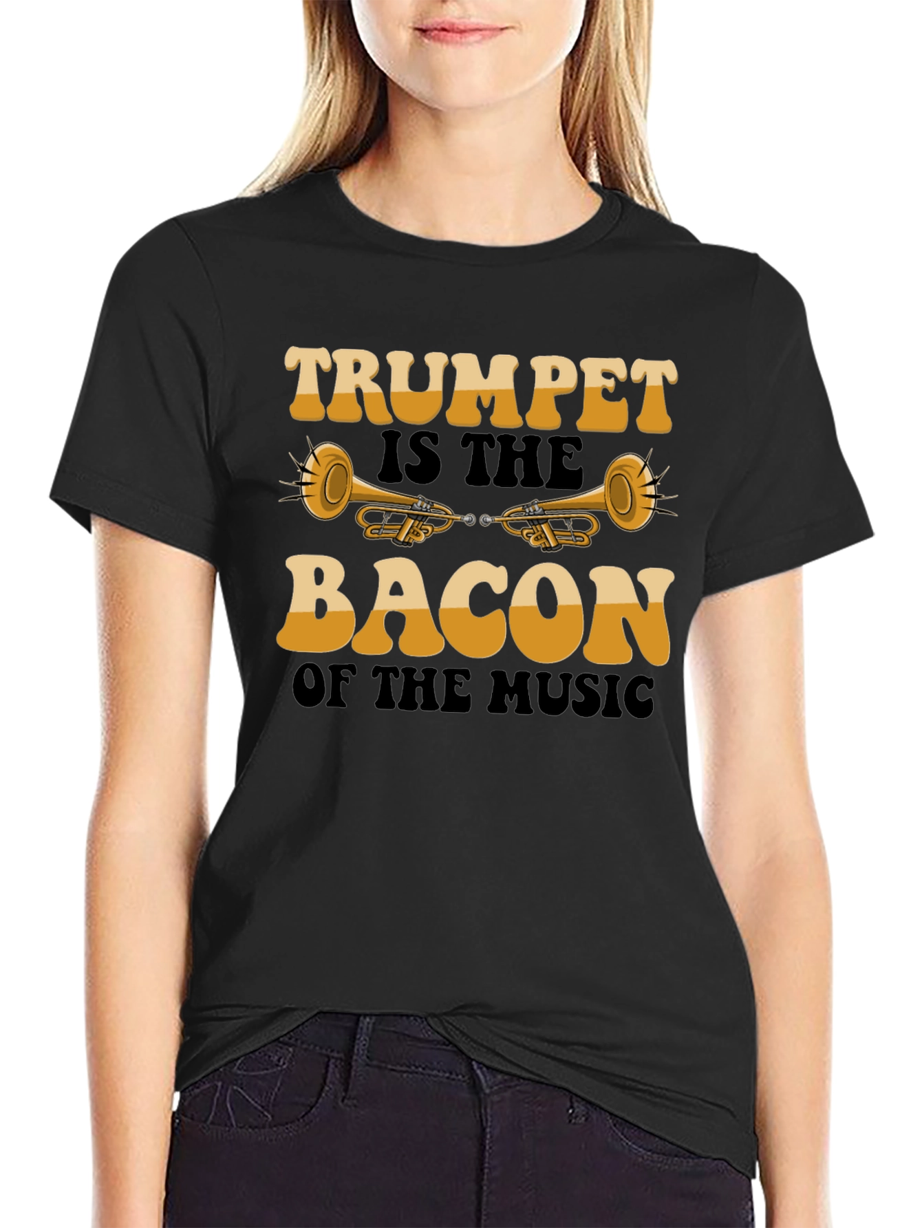 Trumpet is the Bacon of the Music Graphic T-Shirt