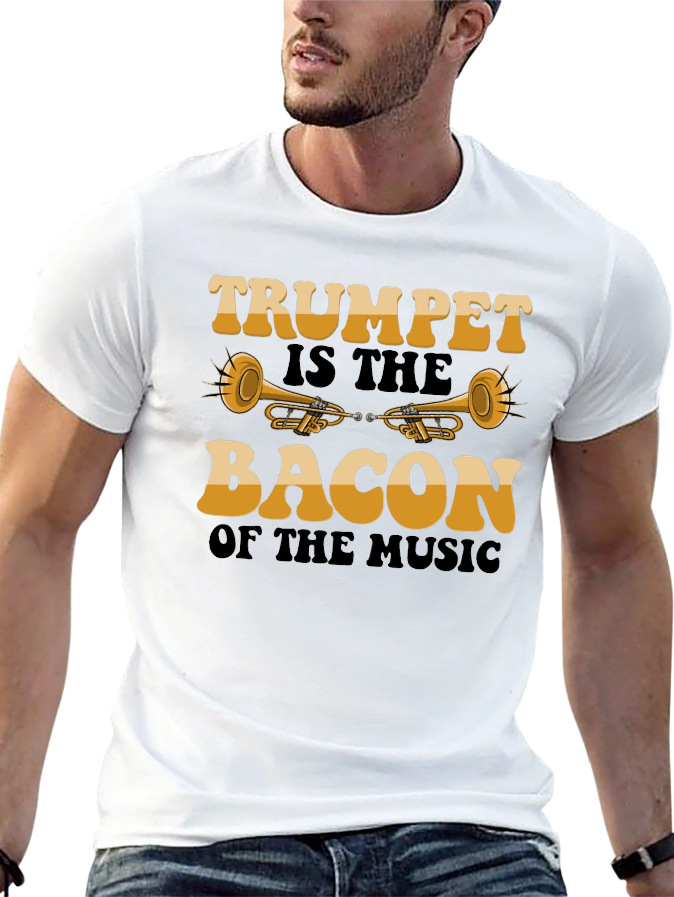 Trumpet is the Bacon of the Music Graphic T-Shirt