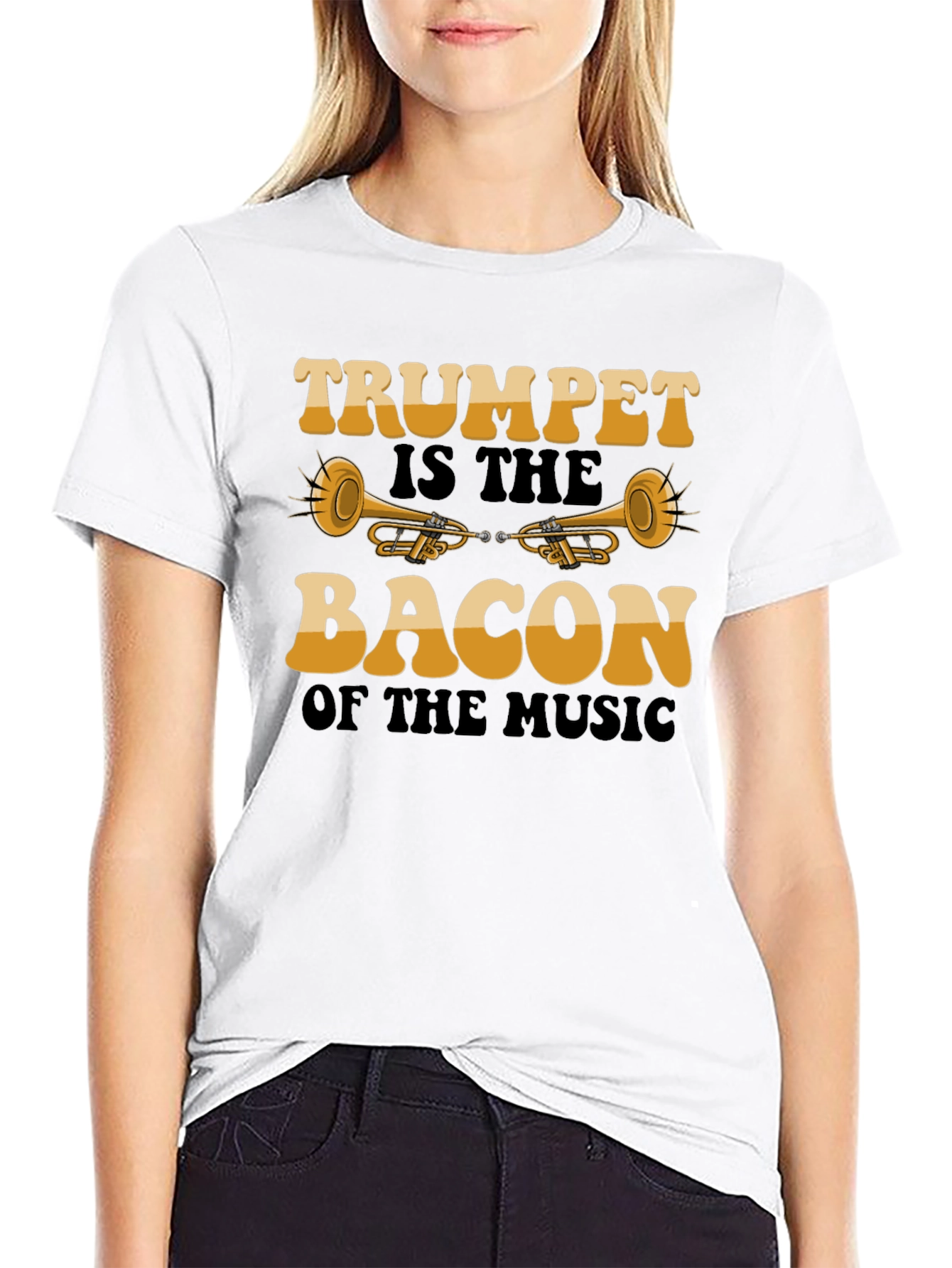 Trumpet is the Bacon of the Music Graphic T-Shirt