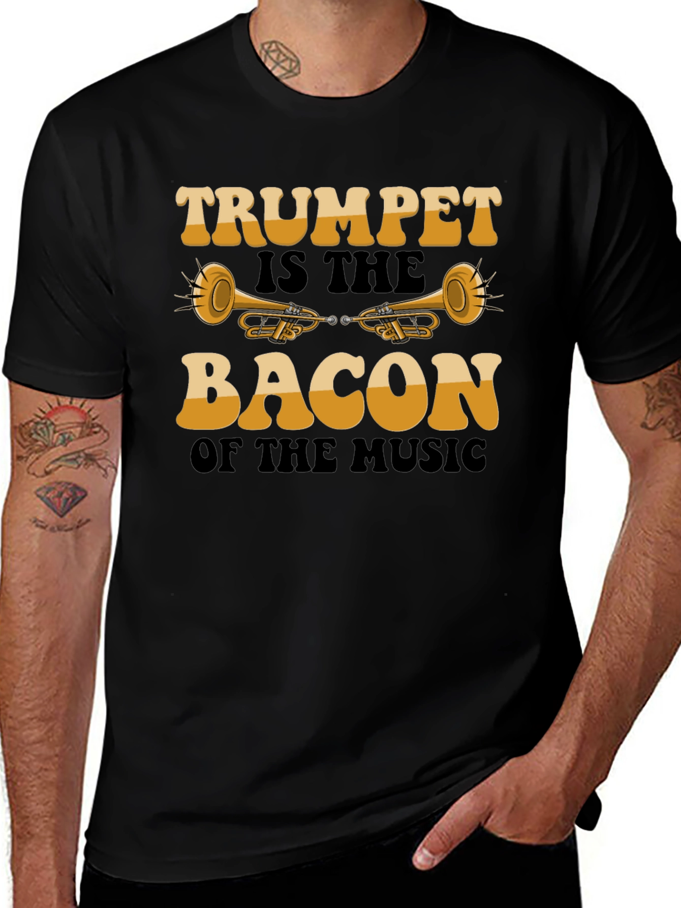 Trumpet is the Bacon of the Music Graphic T-Shirt