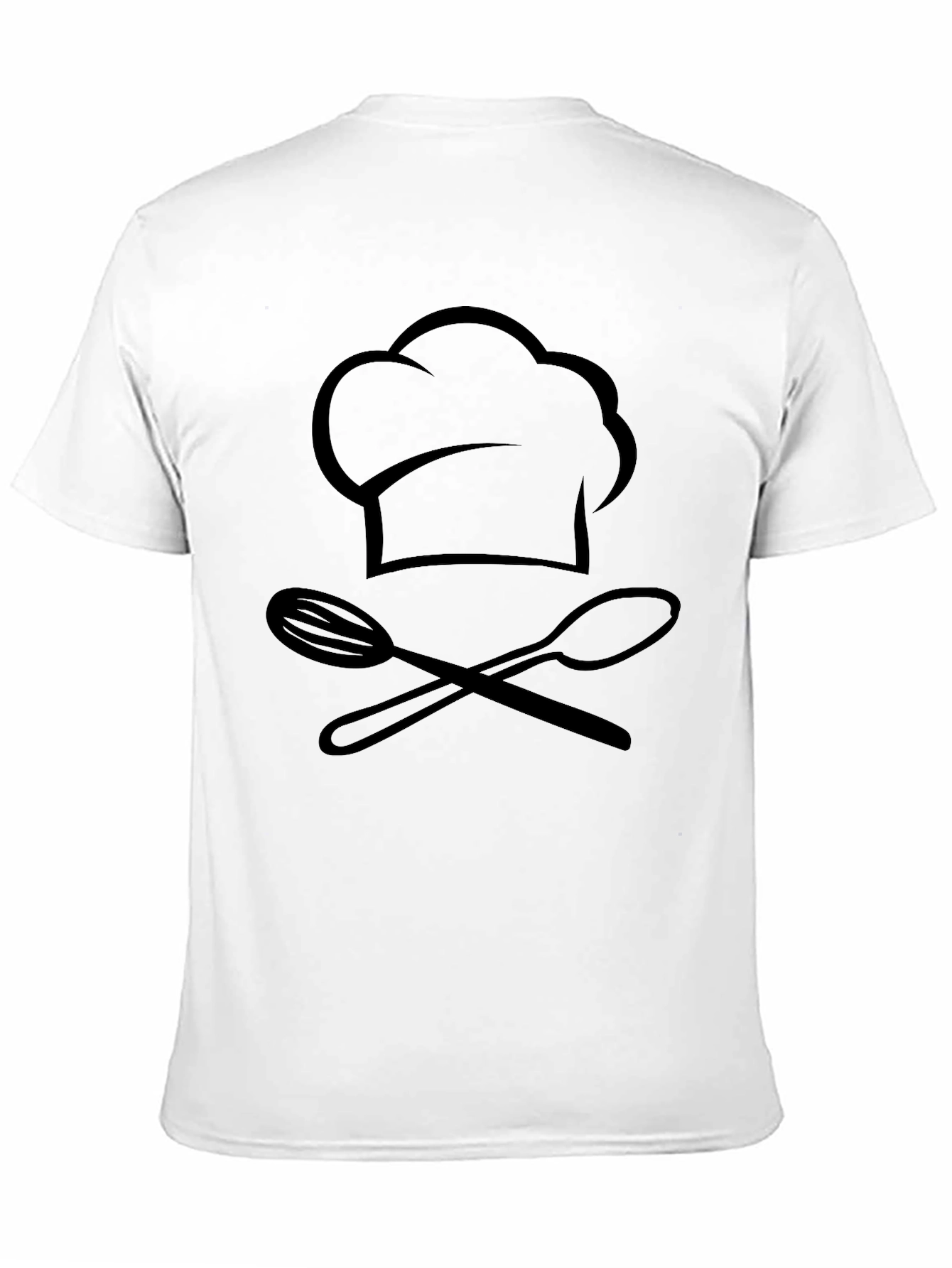 Chef Hat & Utensils Graphic T-Shirt - Black
