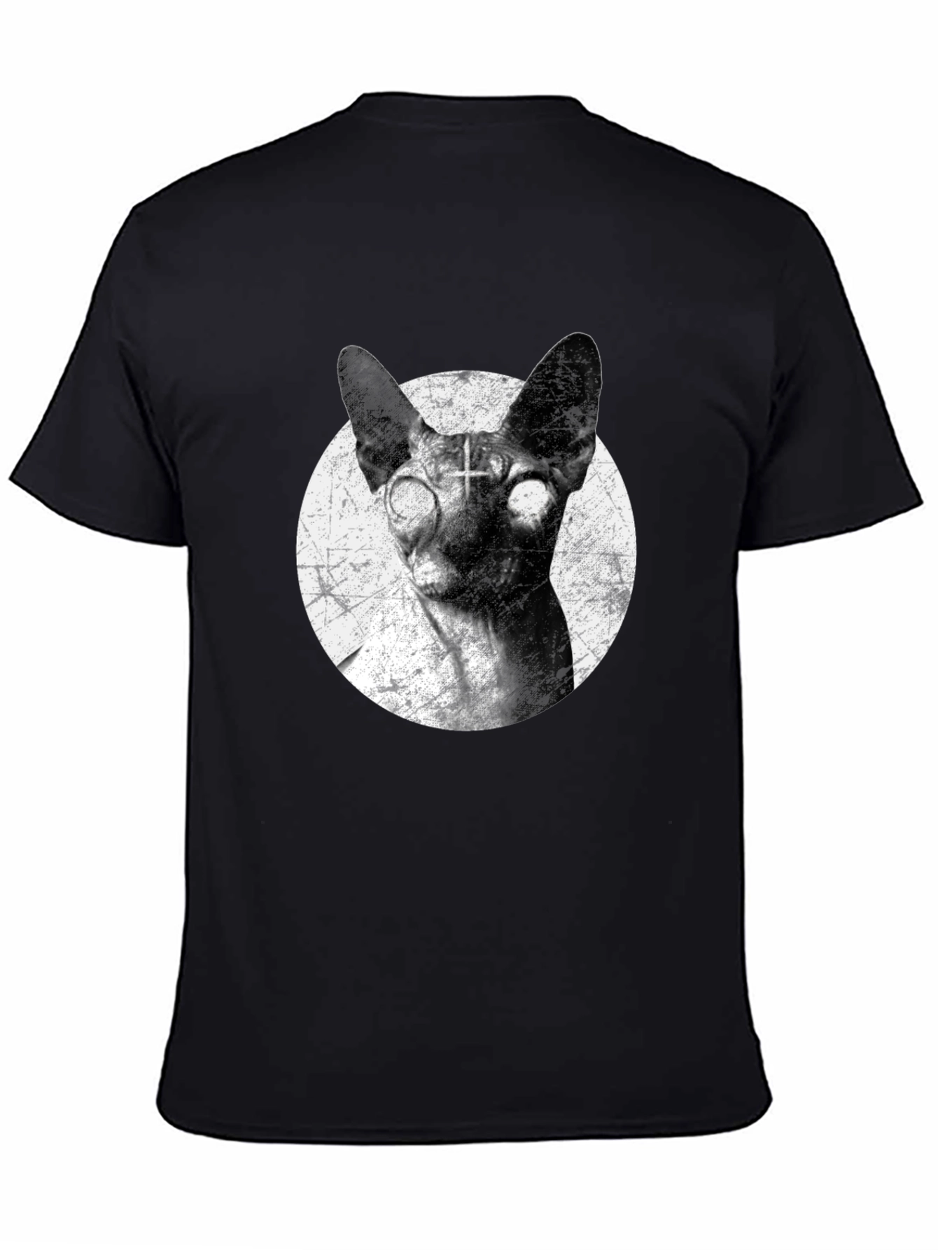 Sphynx Cat T-Shirt with Cross Design