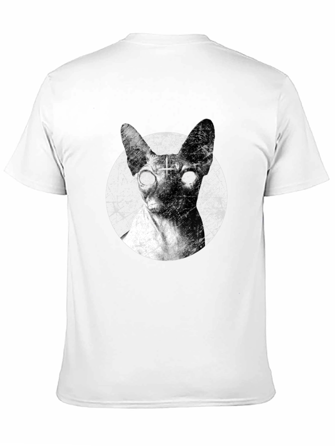 Sphynx Cat T-Shirt with Cross Design