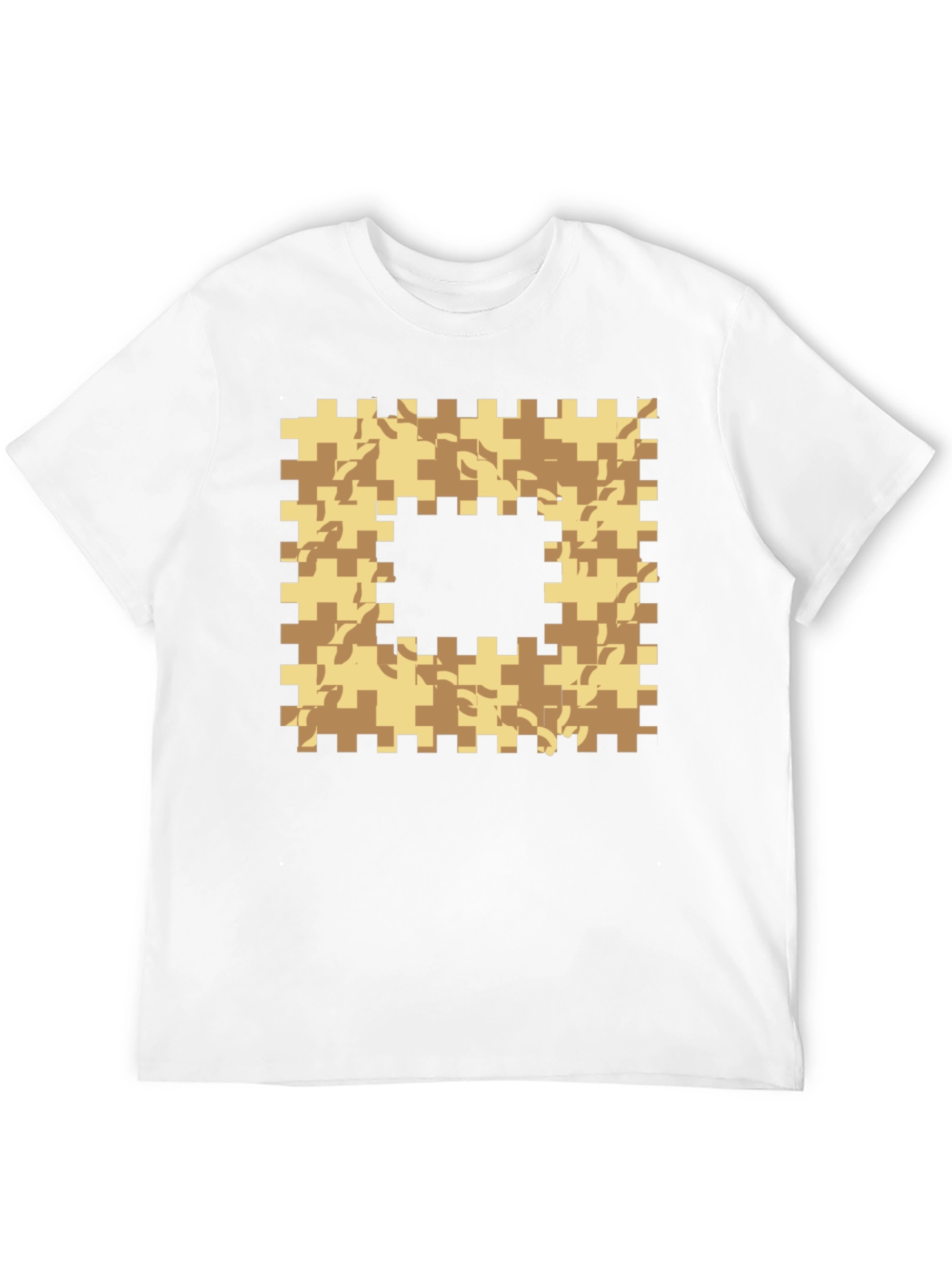 Geometric Camo Graphic T-Shirt - Black